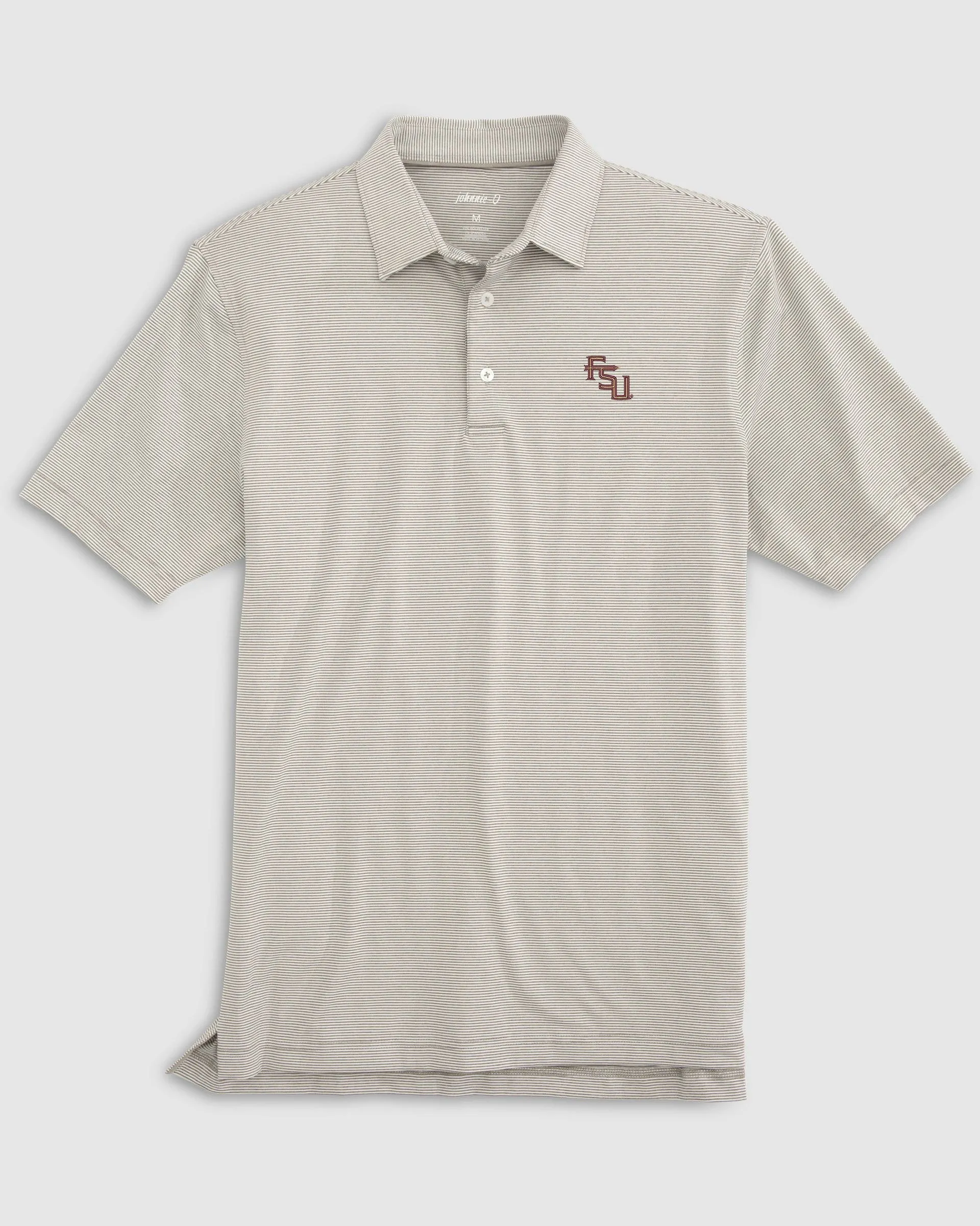 Florida State Lyndonn Striped Jersey Performance Polo - Stacked Logo