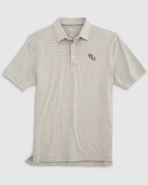Florida State Lyndonn Striped Jersey Performance Polo - Stacked Logo