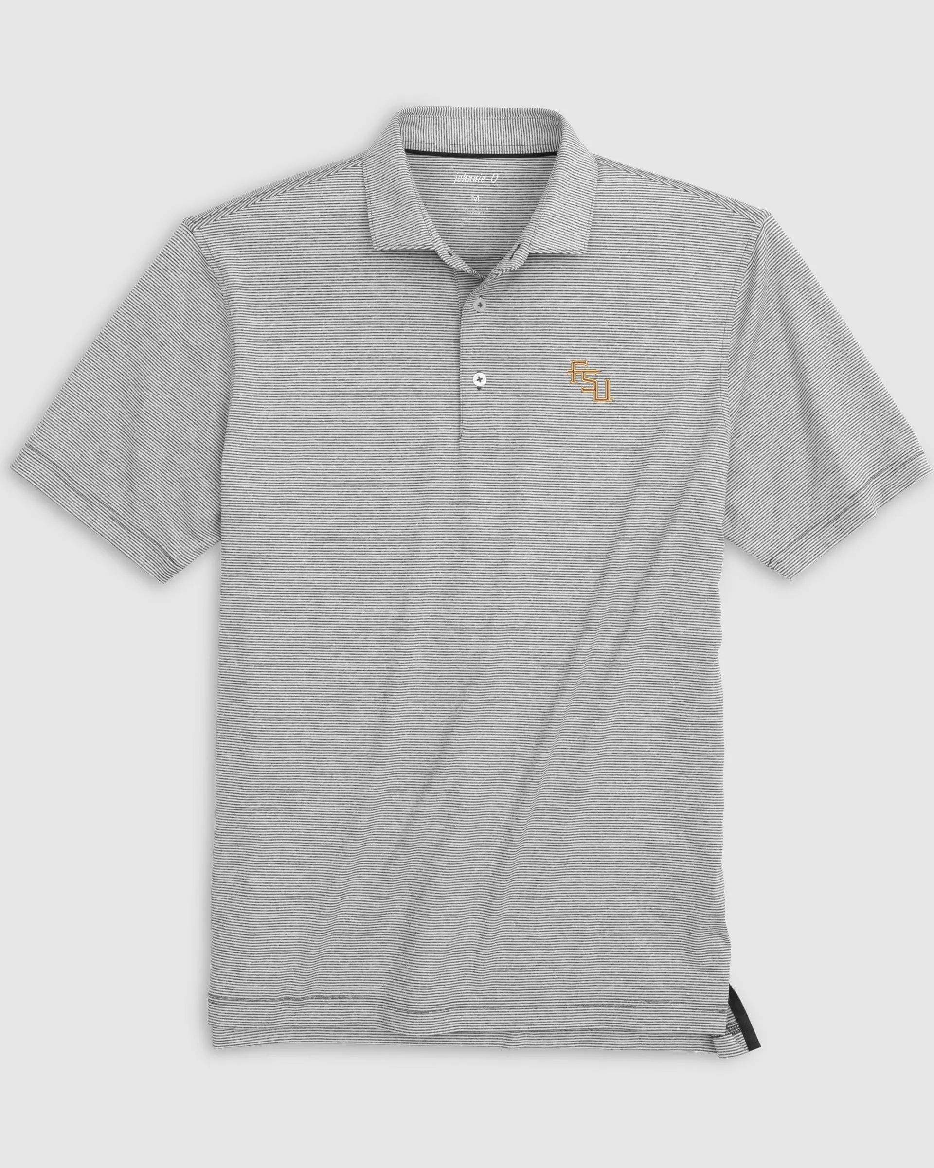 Florida State Lyndonn Striped Jersey Performance Polo - Stacked Logo