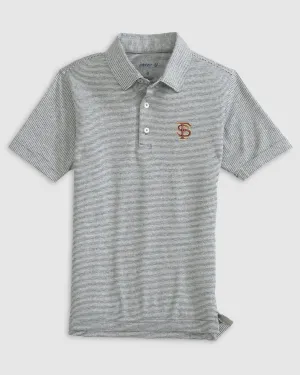 Florida State University Lyndonn Jr. Striped Jersey Performance Polo - Baseball Logo