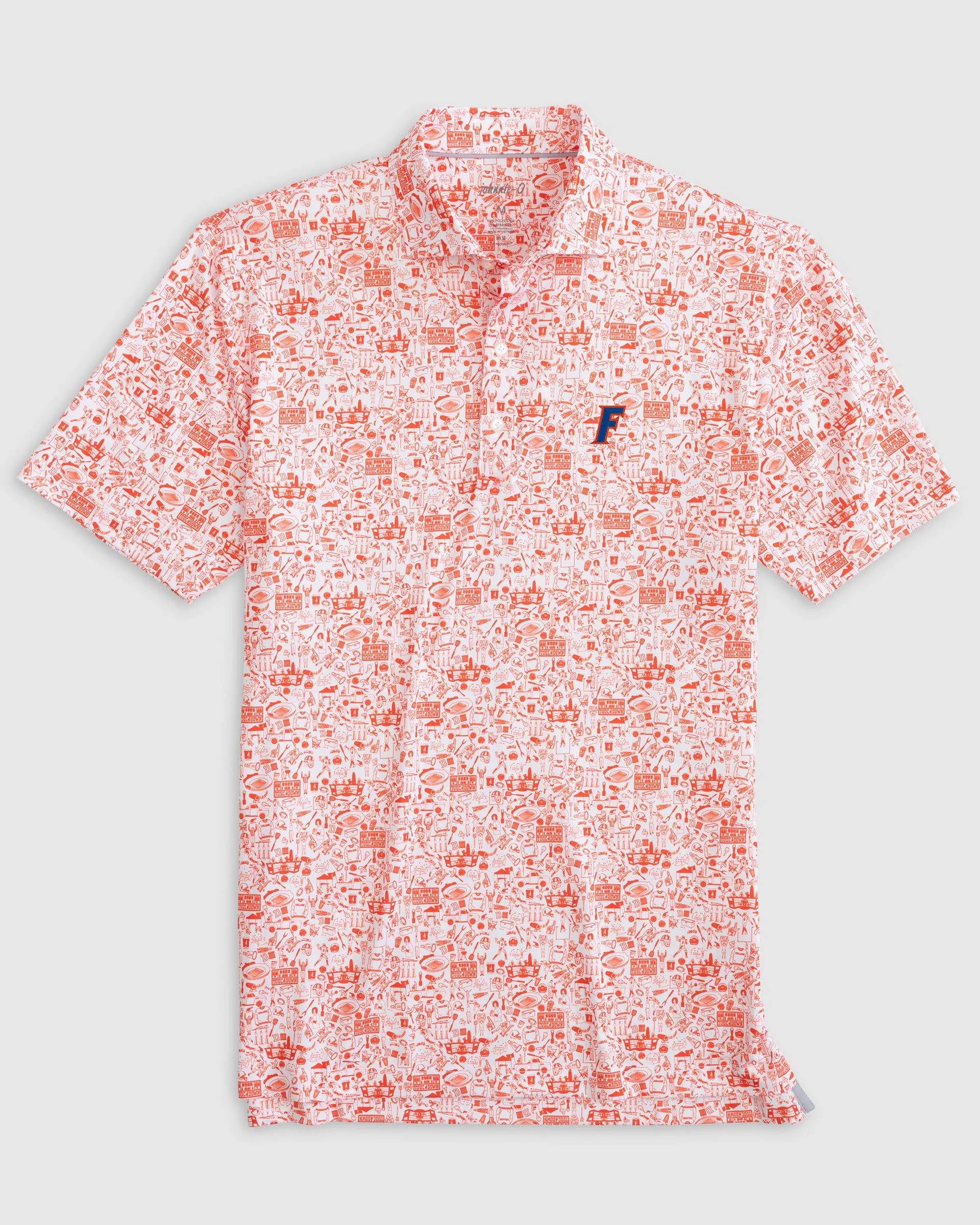 Florida Tailgater 2.0 Printed Jersey Performance Polo - F Logo