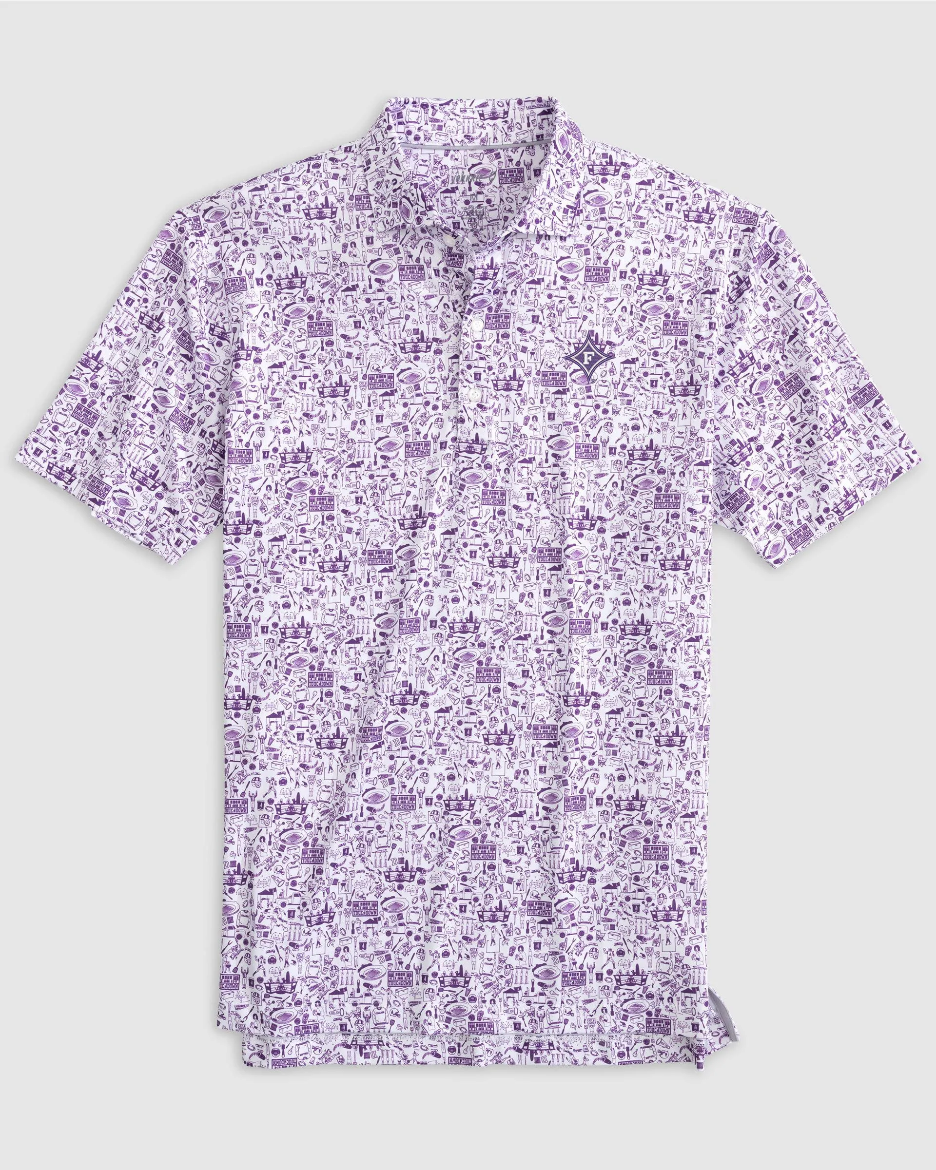 Furman Tailgater 2.0 Printed Jersey Performance Polo