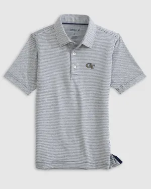 Georgia Tech Lyndonn Jr. Striped Jersey Performance Polo