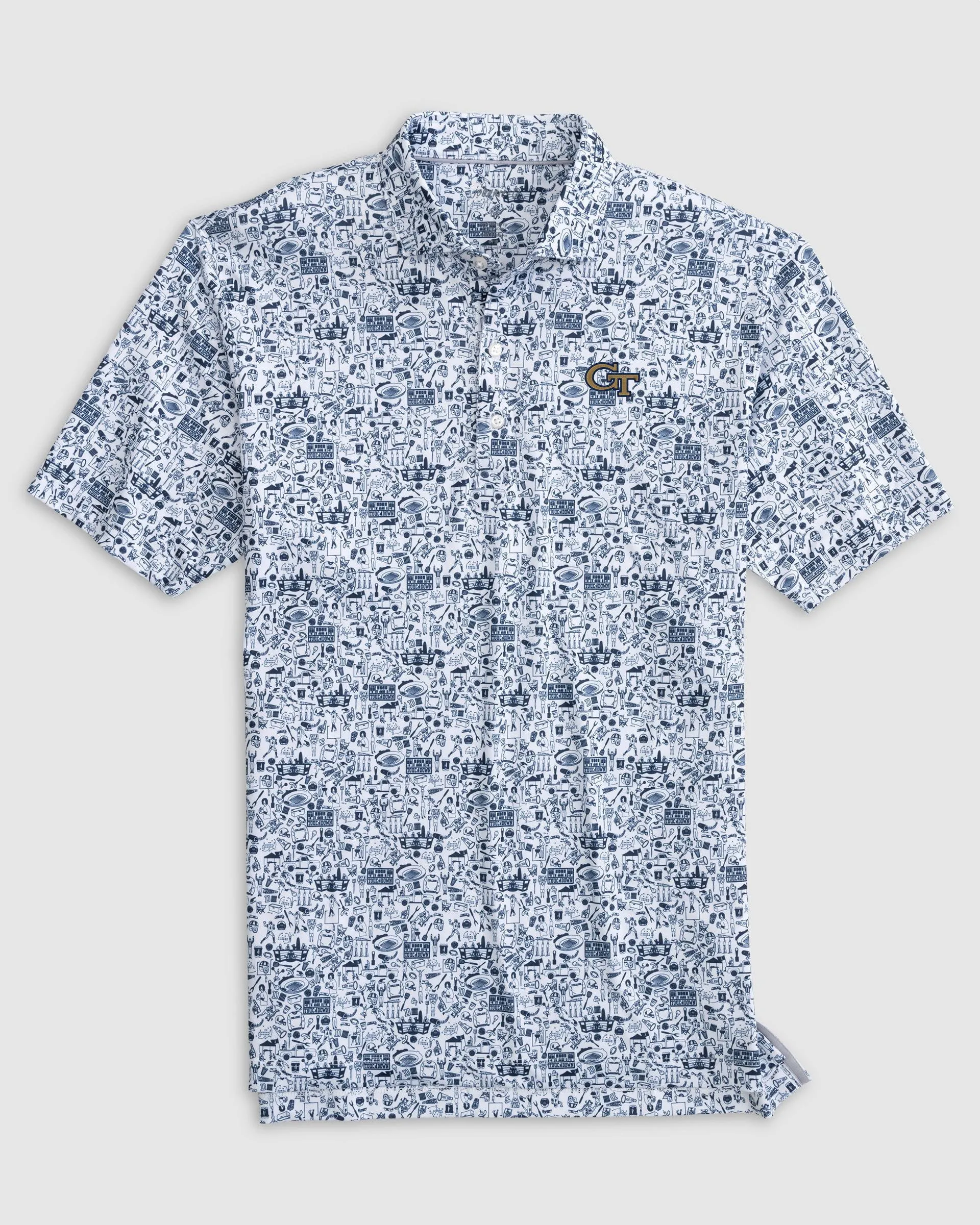 Georgia Tech Tailgater 2.0 Printed Jersey Performance Polo