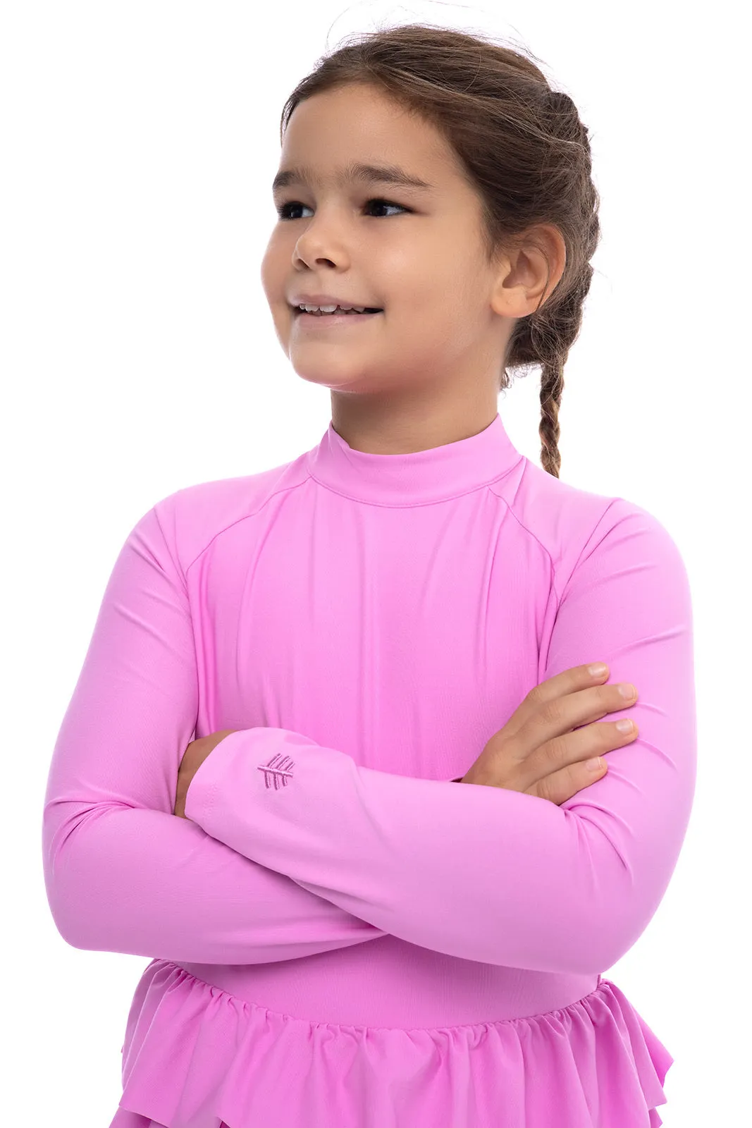 Girl's Kailani Long Sleeve Swimsuit | Tropical Orchid