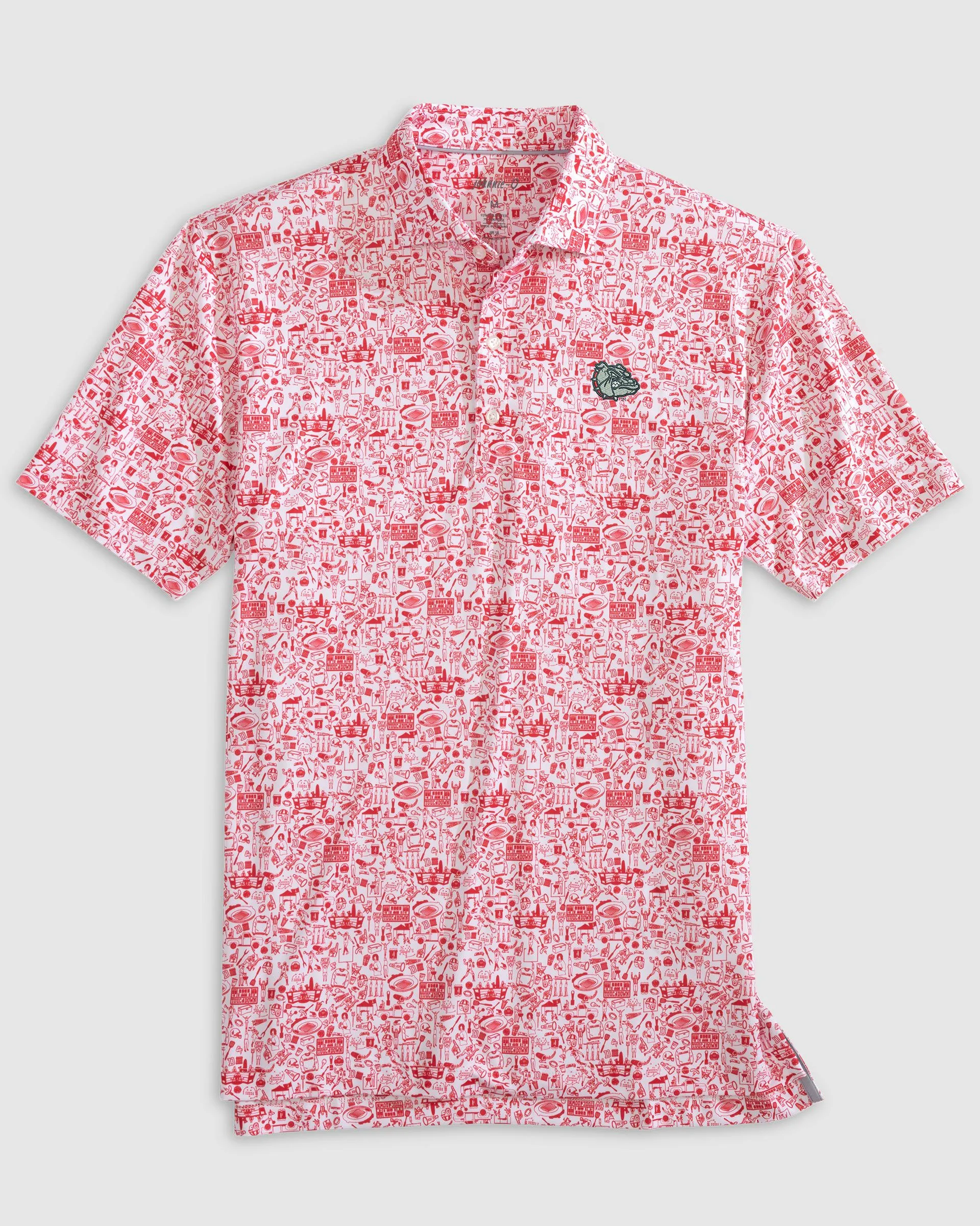 Gonzaga Tailgater 2.0 Printed Jersey Performance Polo