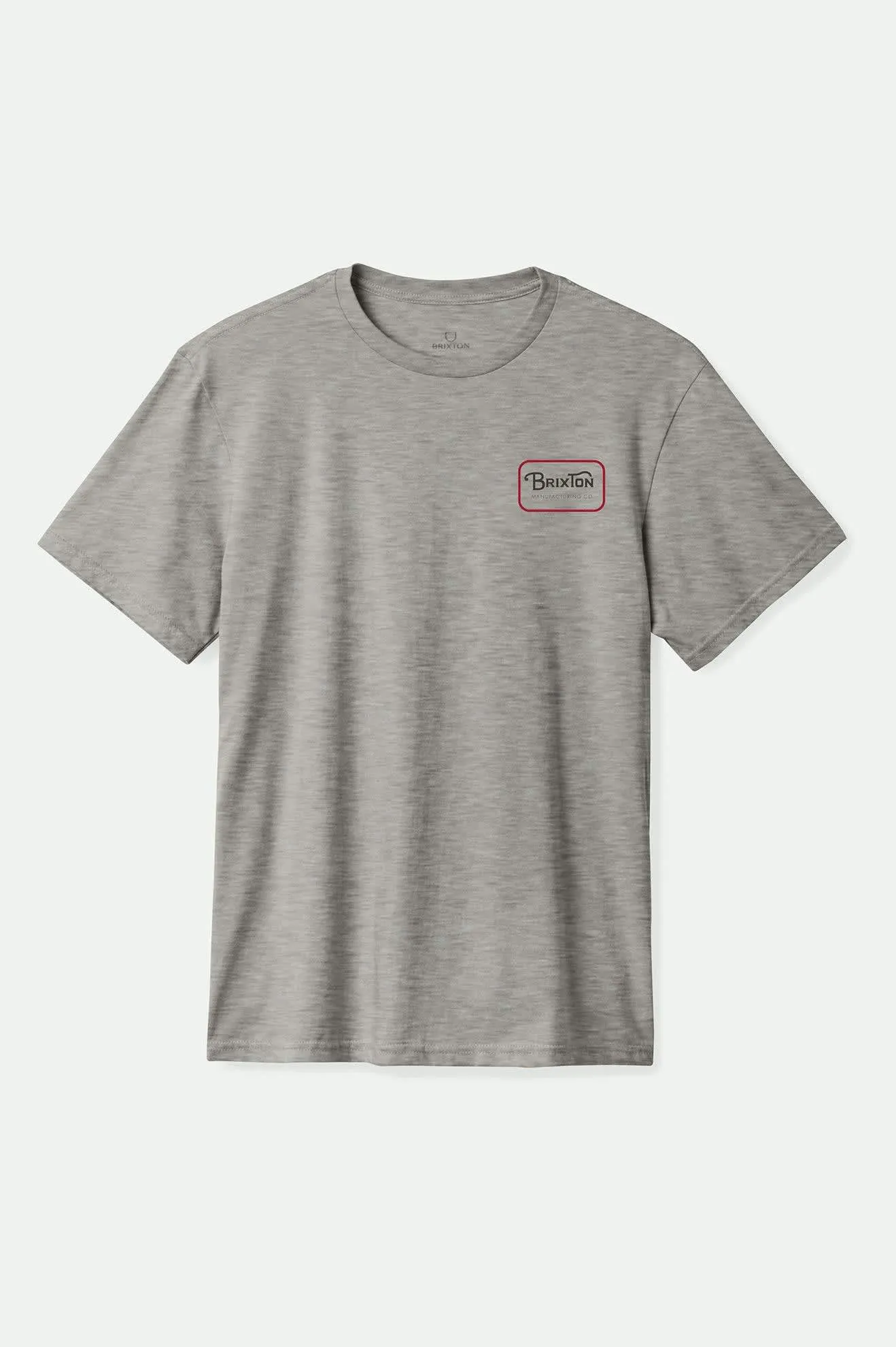 Grade S/S Standard T-Shirt - Heather Grey/Washed Black/Dark Red