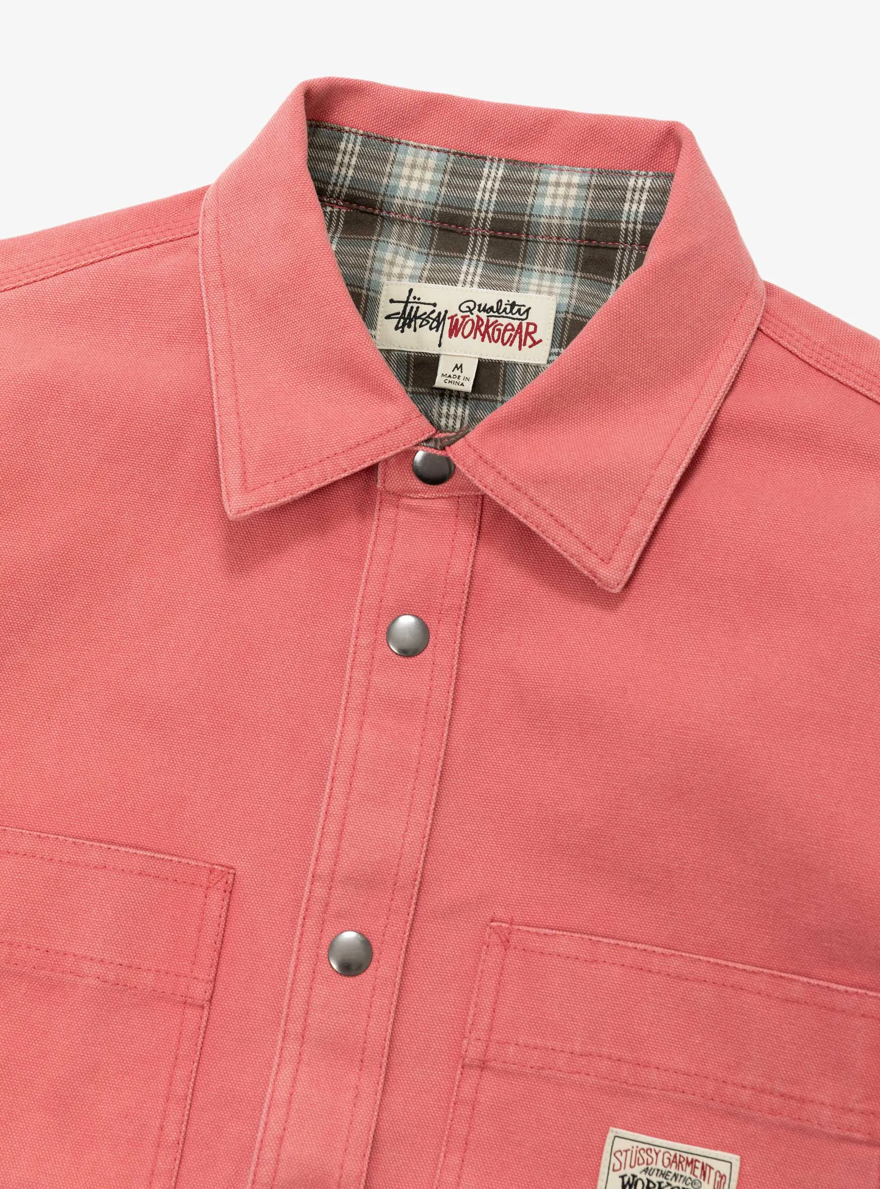 Heavy Washed Canvas Shirt Berry