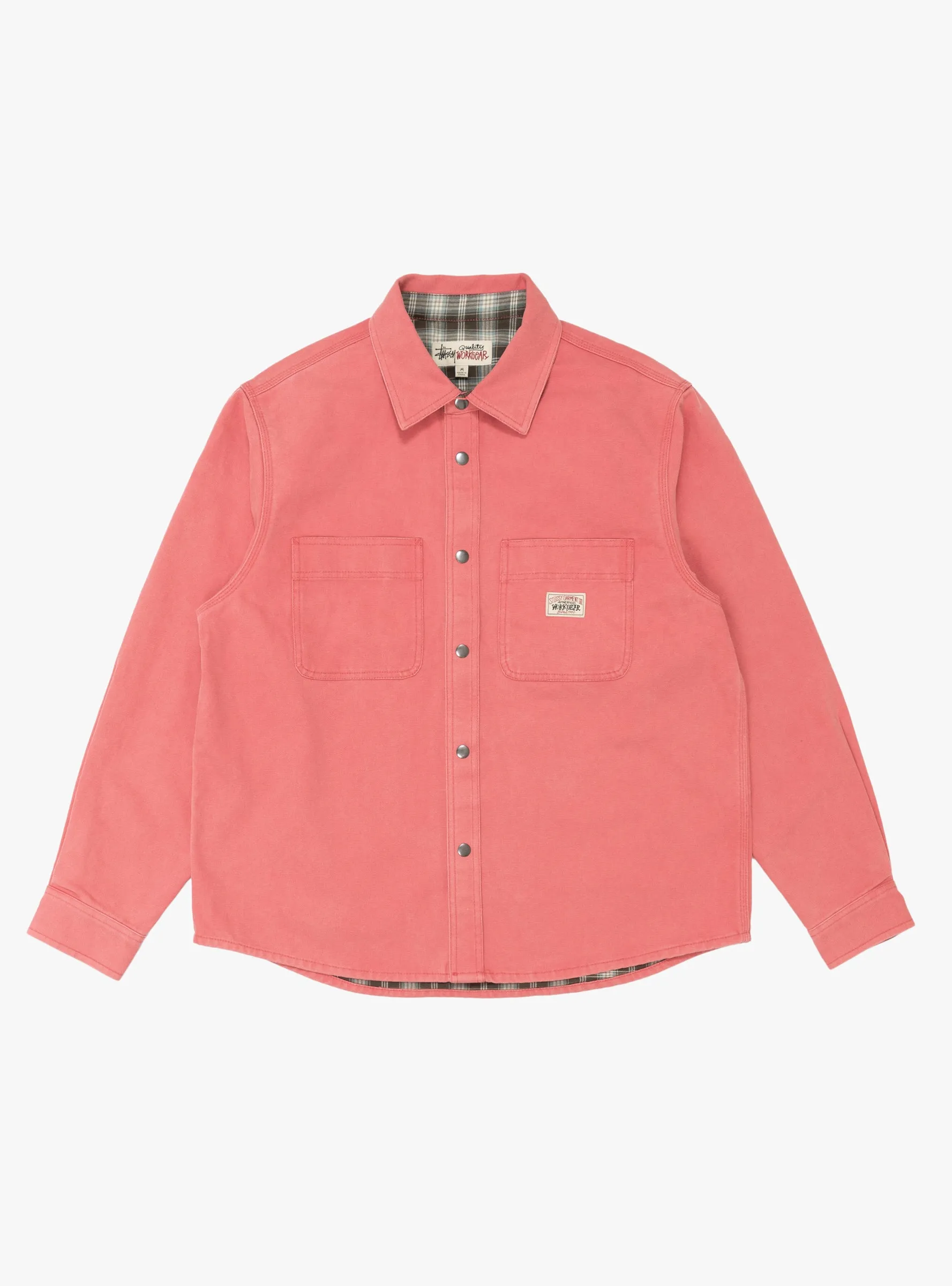 Heavy Washed Canvas Shirt Berry
