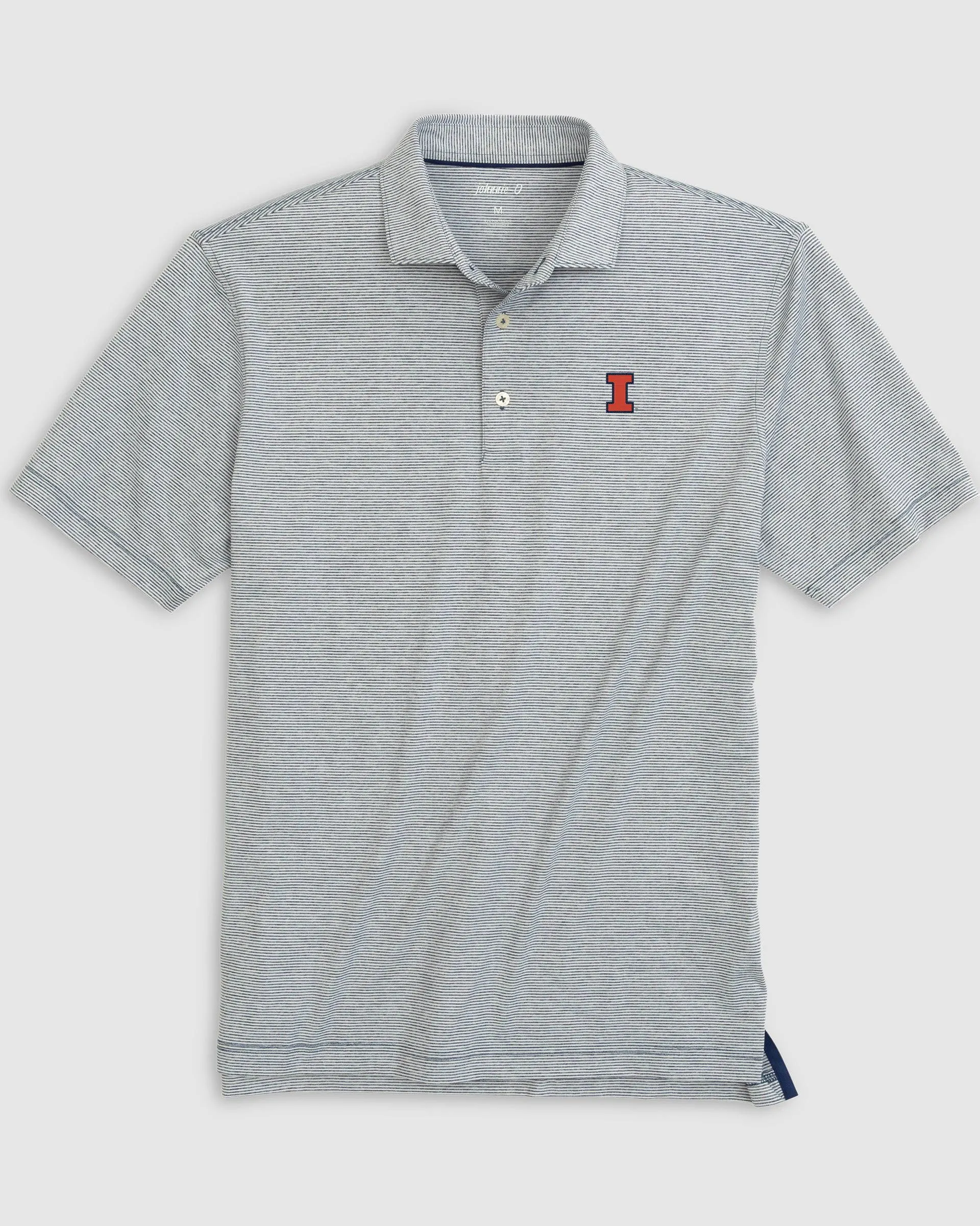 Illinois Lyndonn Striped Jersey Performance Polo