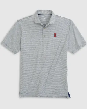 Illinois Lyndonn Striped Jersey Performance Polo