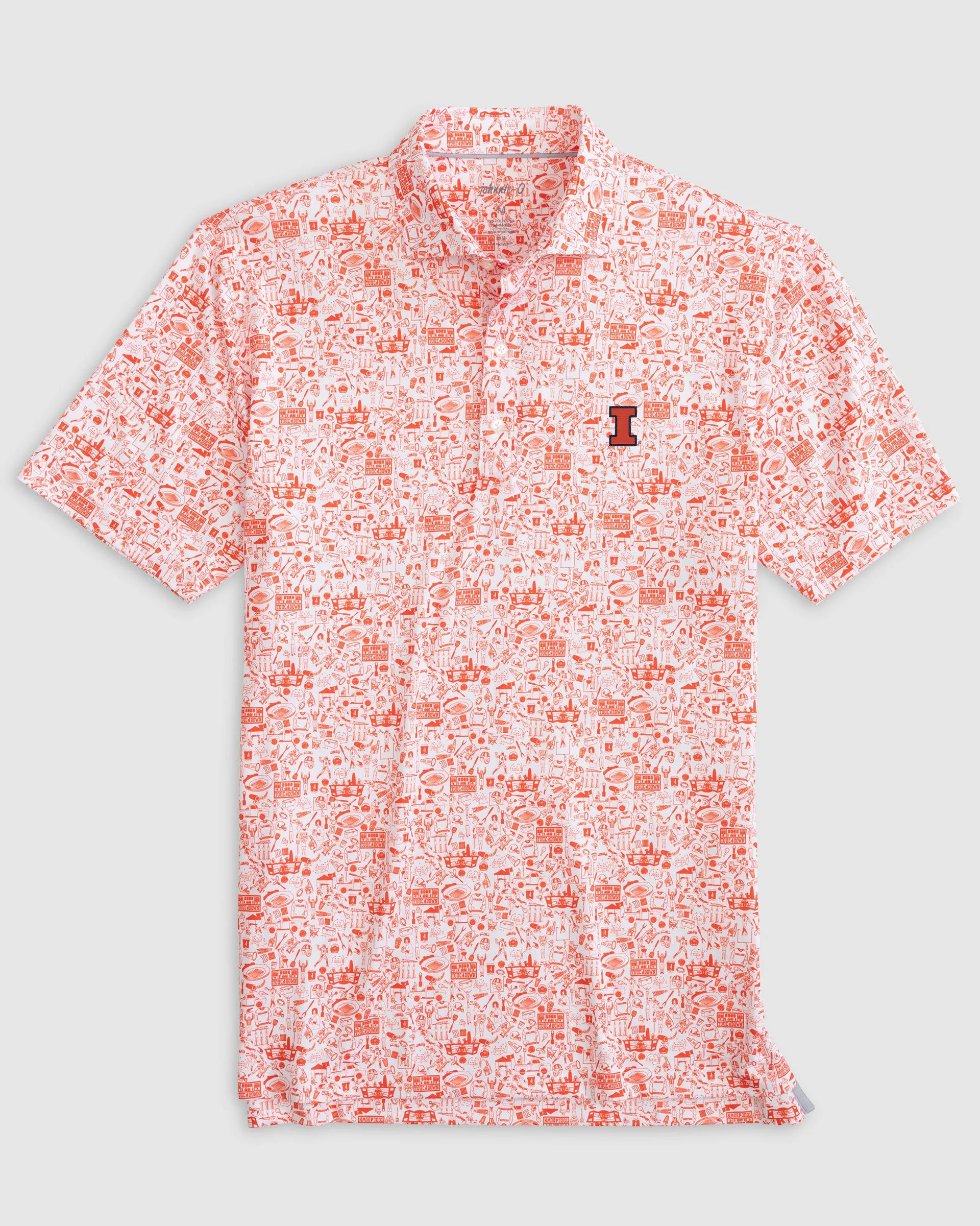 Illinois Tailgater 2.0 Printed Jersey Performance Polo
