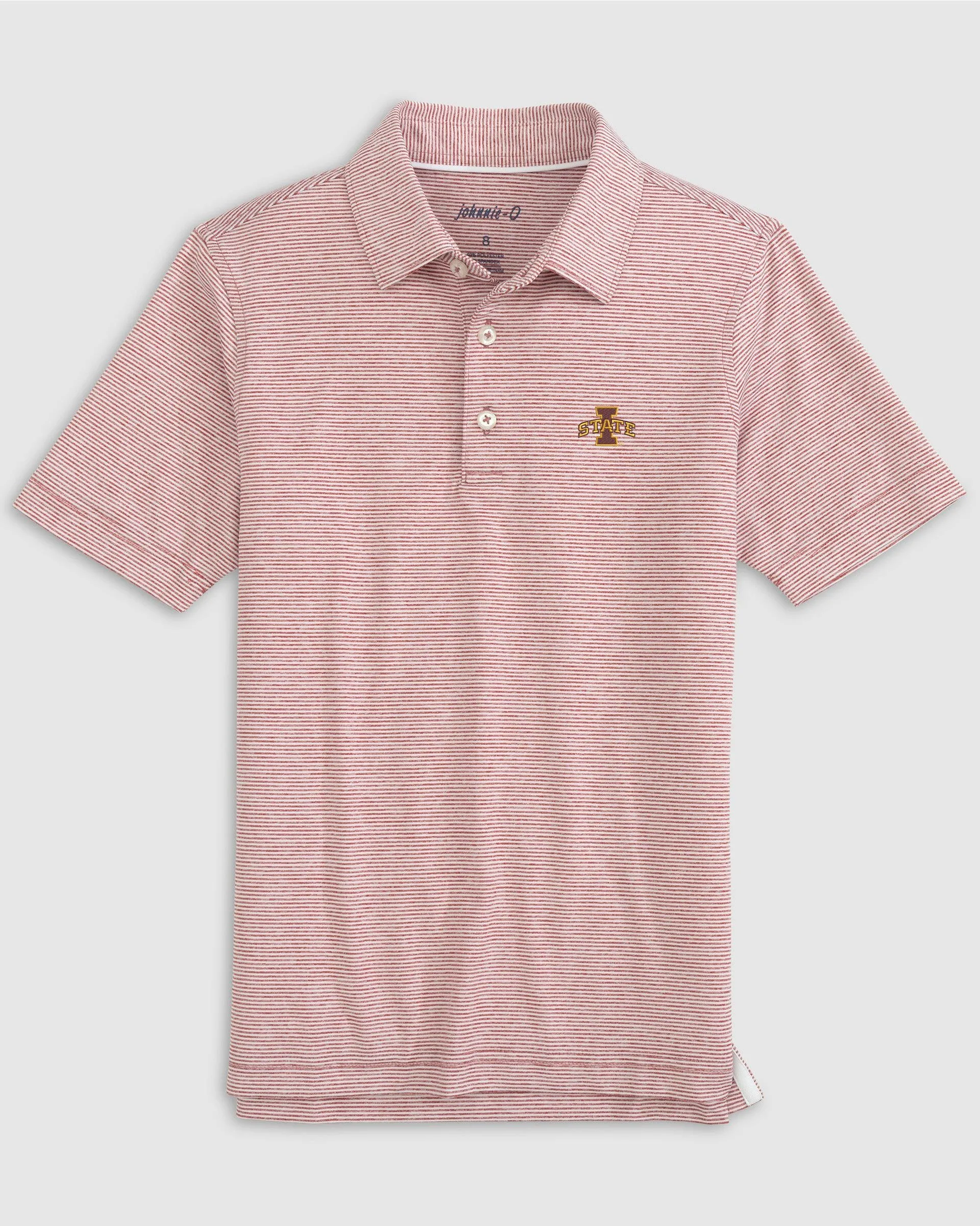 Iowa State Lyndonn Jr. Striped Jersey Performance Polo