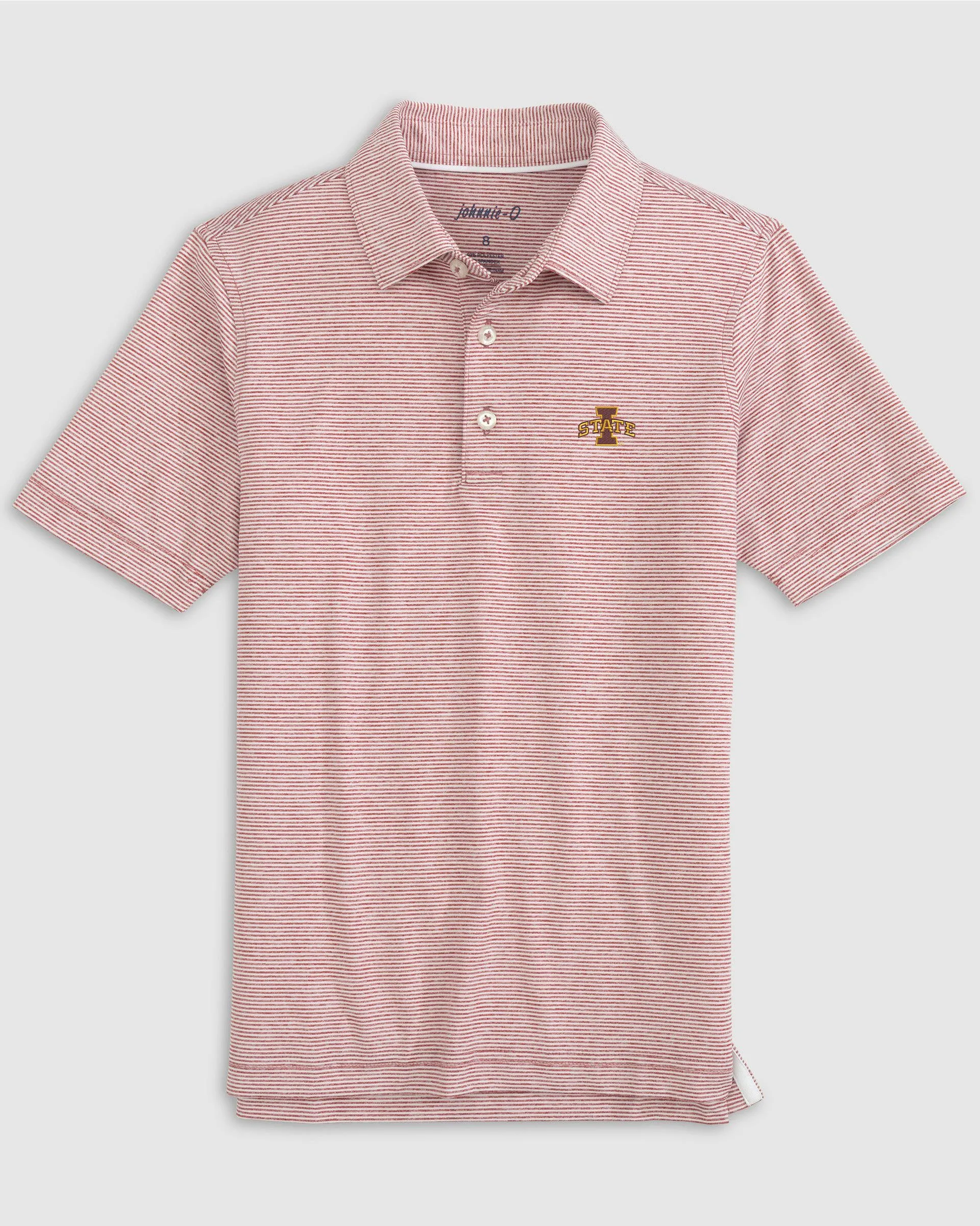 Iowa State Lyndonn Jr. Striped Jersey Performance Polo