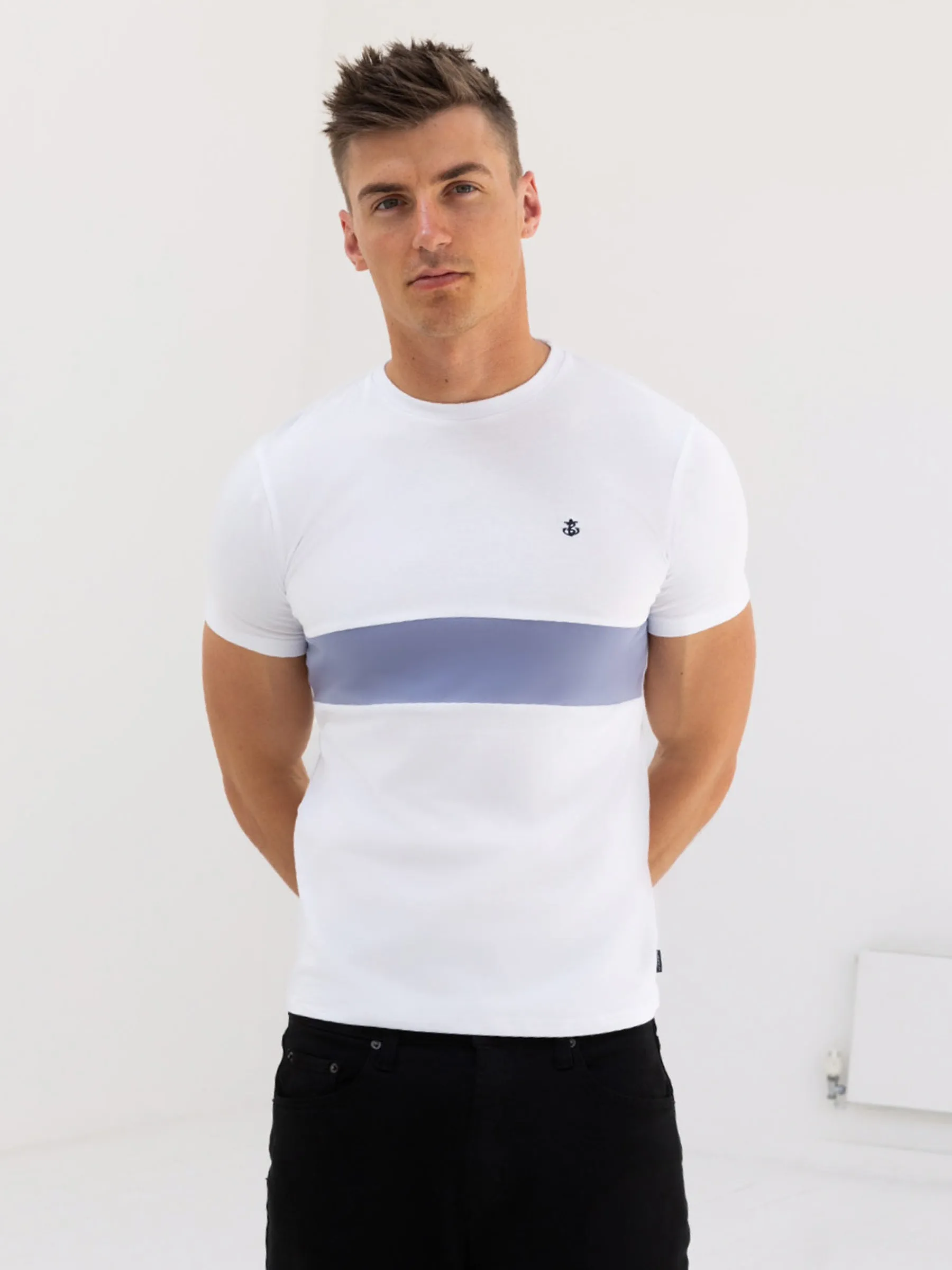 Iowa T-Shirt - White & Blue