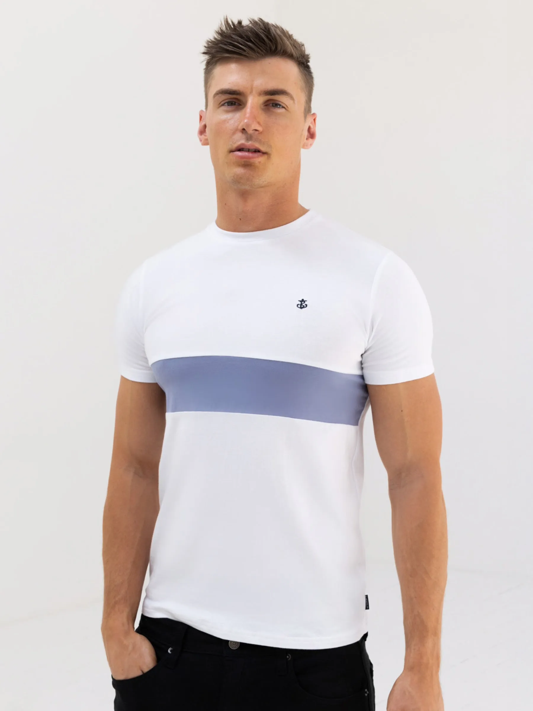 Iowa T-Shirt - White & Blue