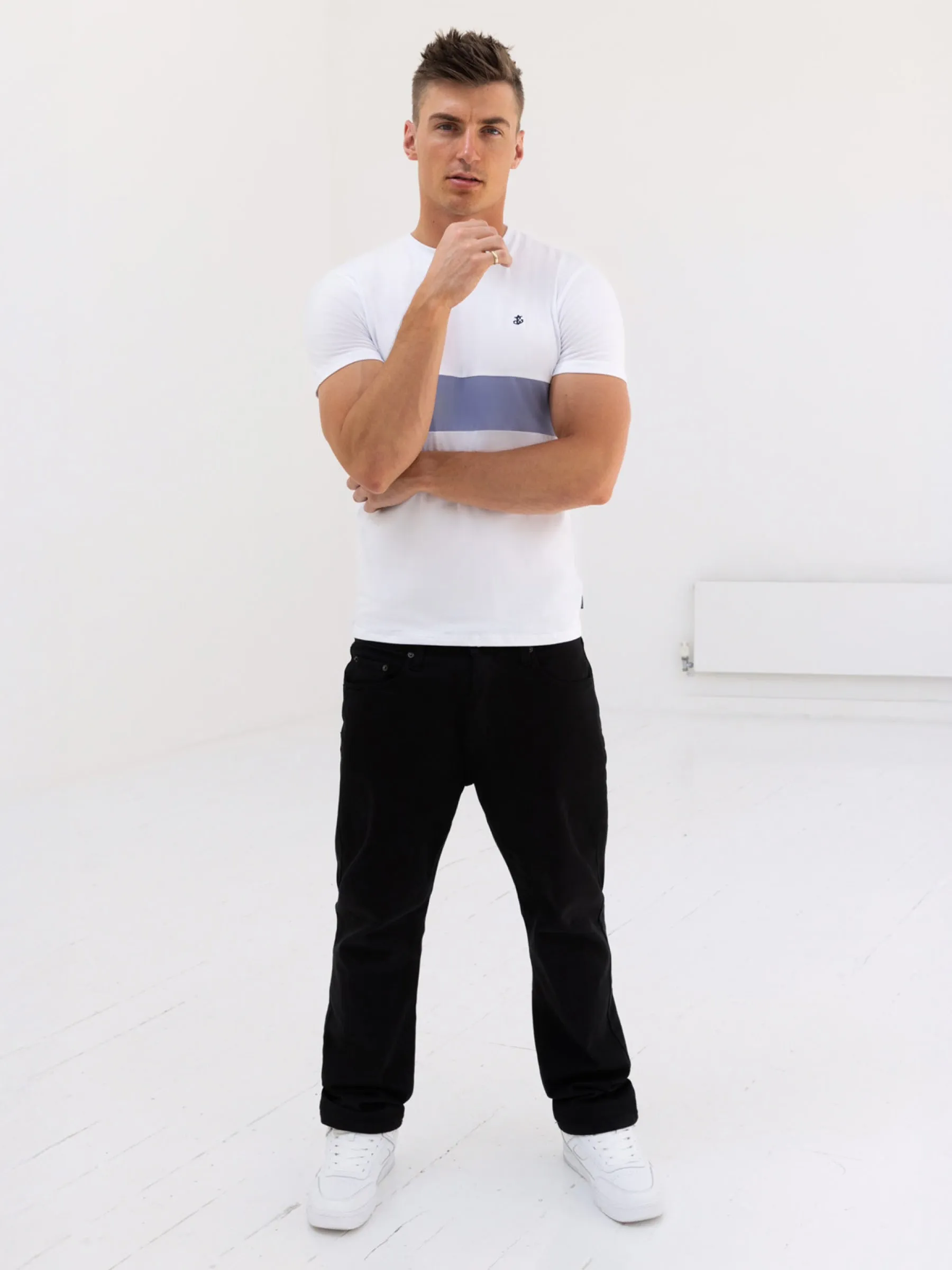 Iowa T-Shirt - White & Blue