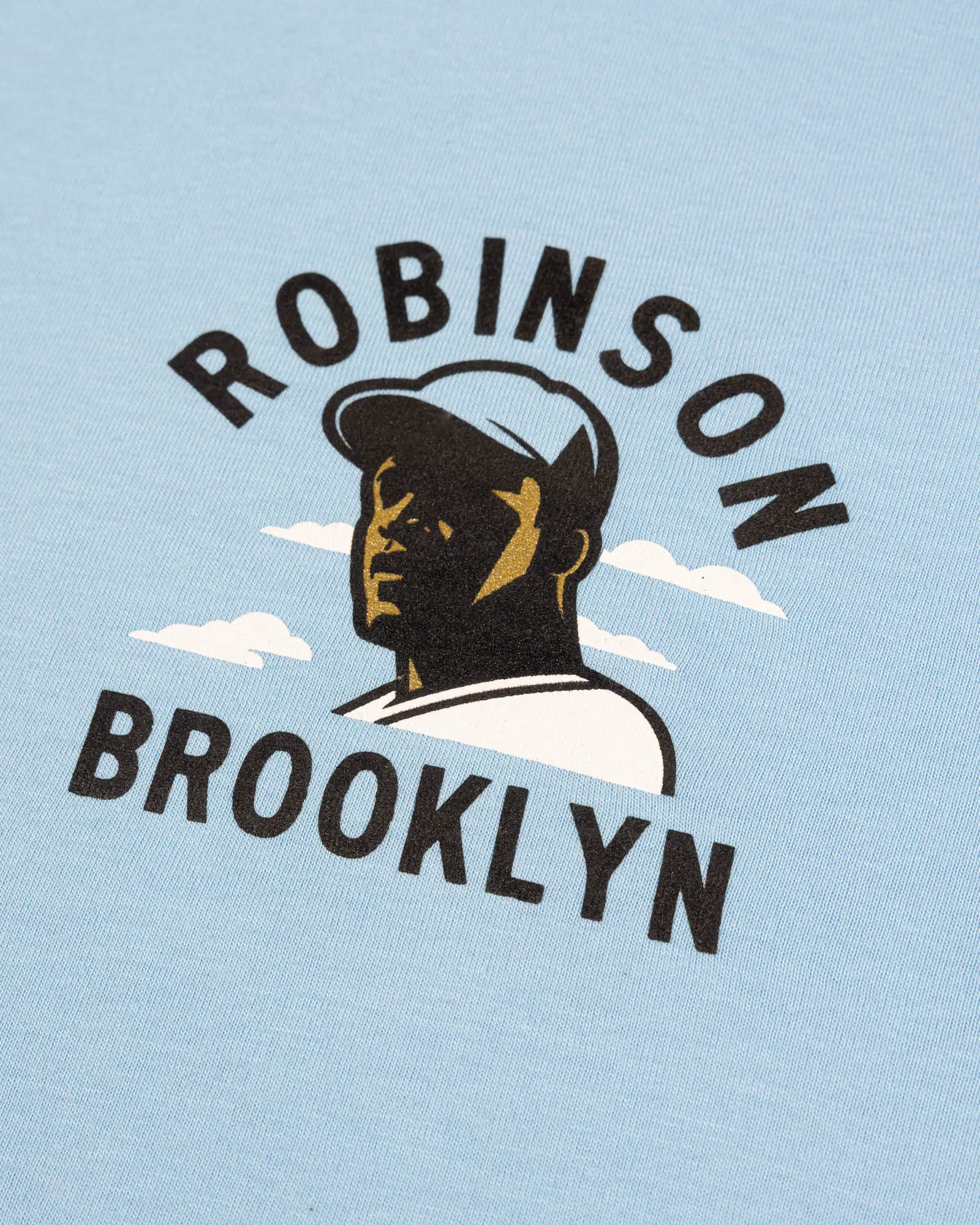 Jackie Robinson Front Page T-Shirt Light Blue