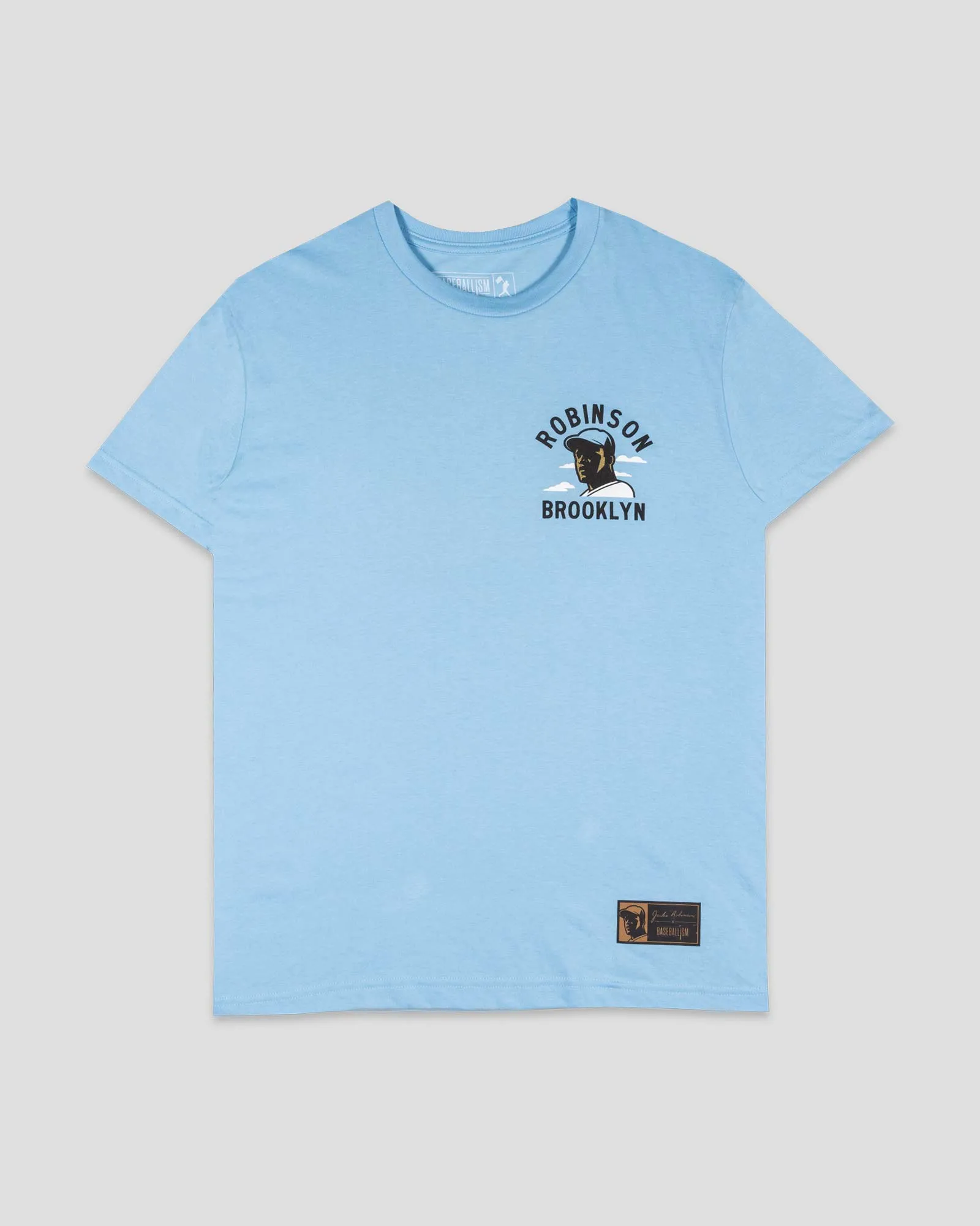 Jackie Robinson Front Page T-Shirt Light Blue