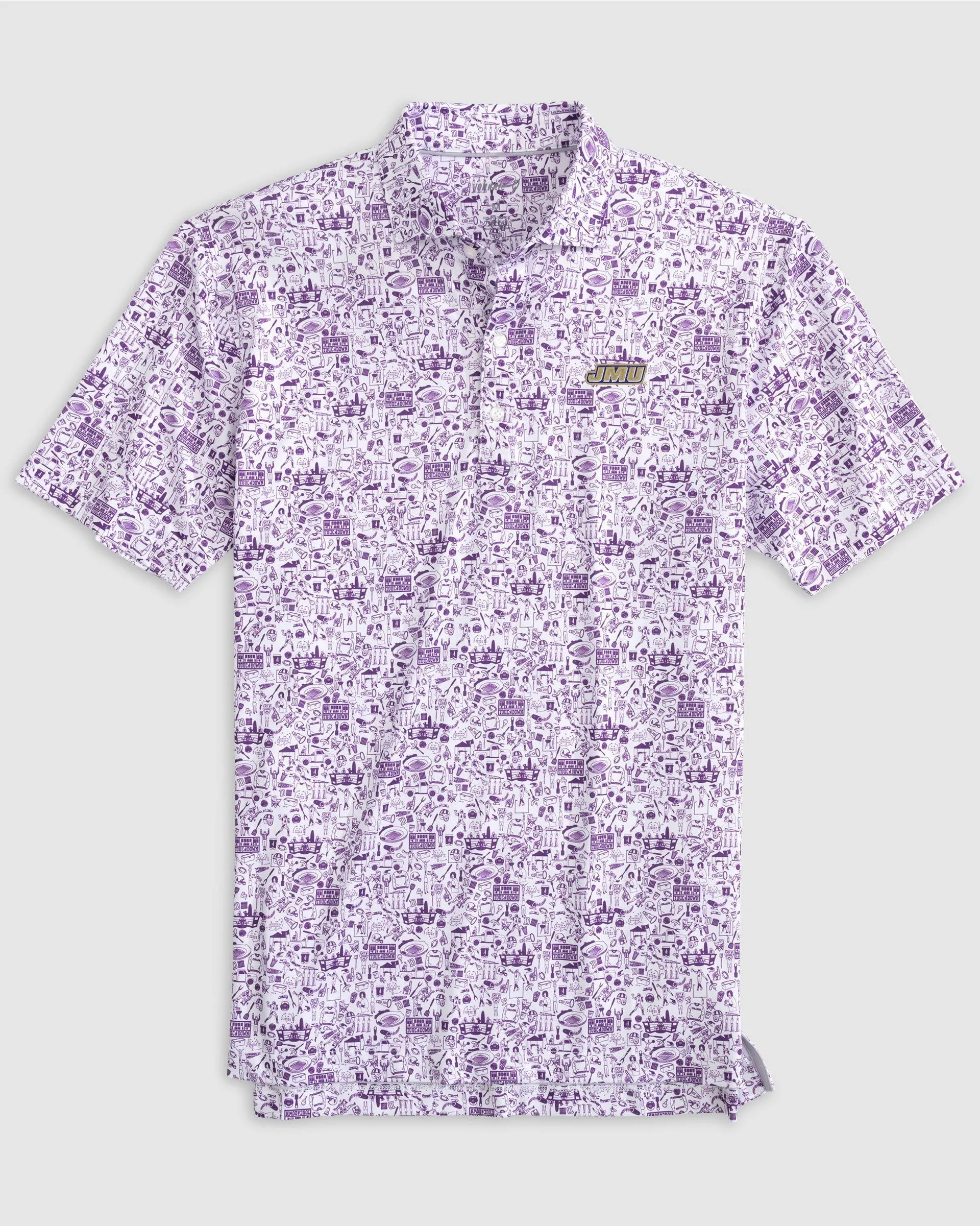 James Madison Tailgater 2.0 Printed Jersey Performance Polo