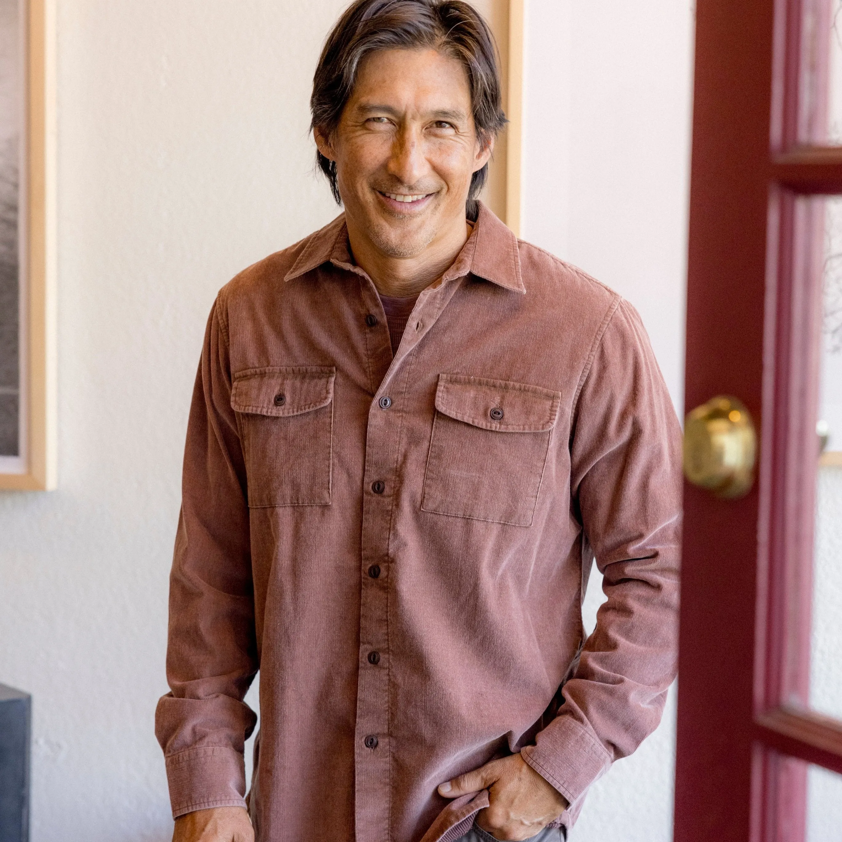 Jeremiah Vintage Garment Dyed Shirt - Root Beer