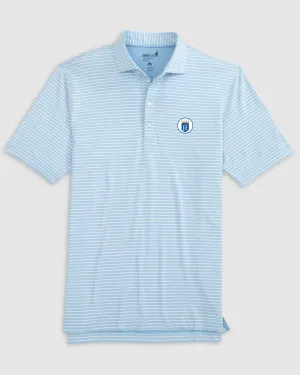 Kansas City Royals Clipperr Striped Jersey Performance Polo - Cooperstown Logo