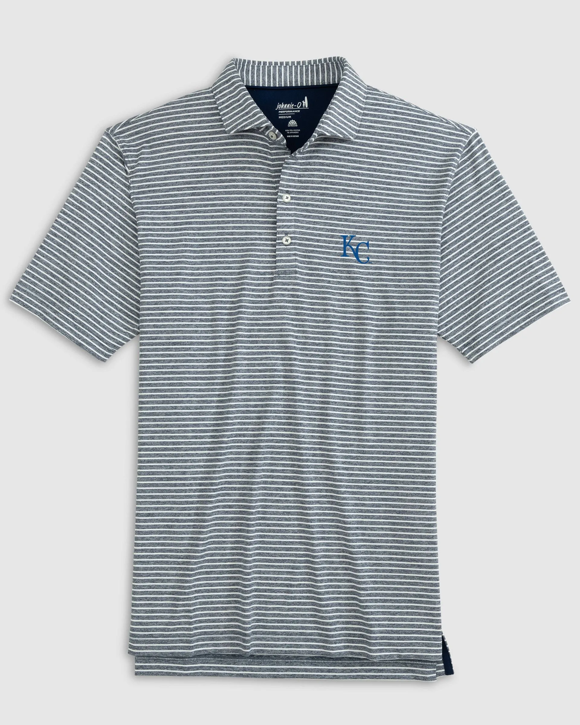 Kansas City Royals Clipperr Striped Jersey Performance Polo