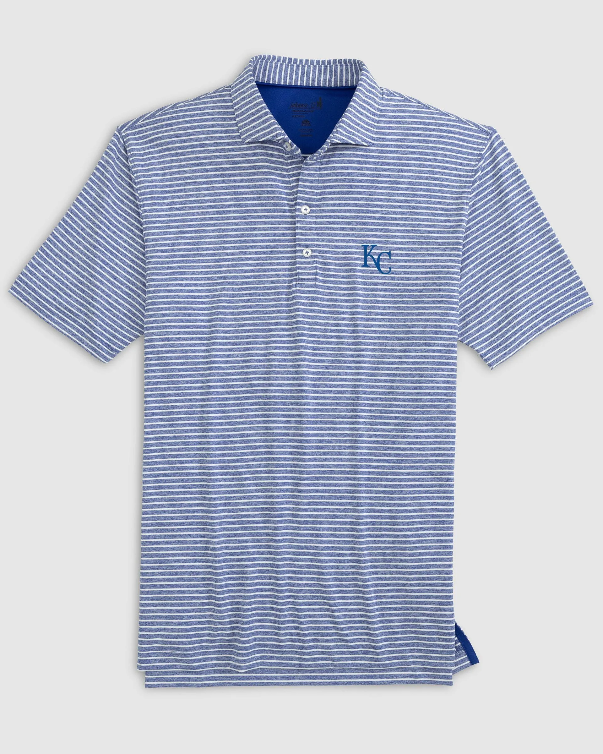 Kansas City Royals Clipperr Striped Jersey Performance Polo