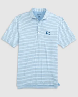 Kansas City Royals Clipperr Striped Jersey Performance Polo