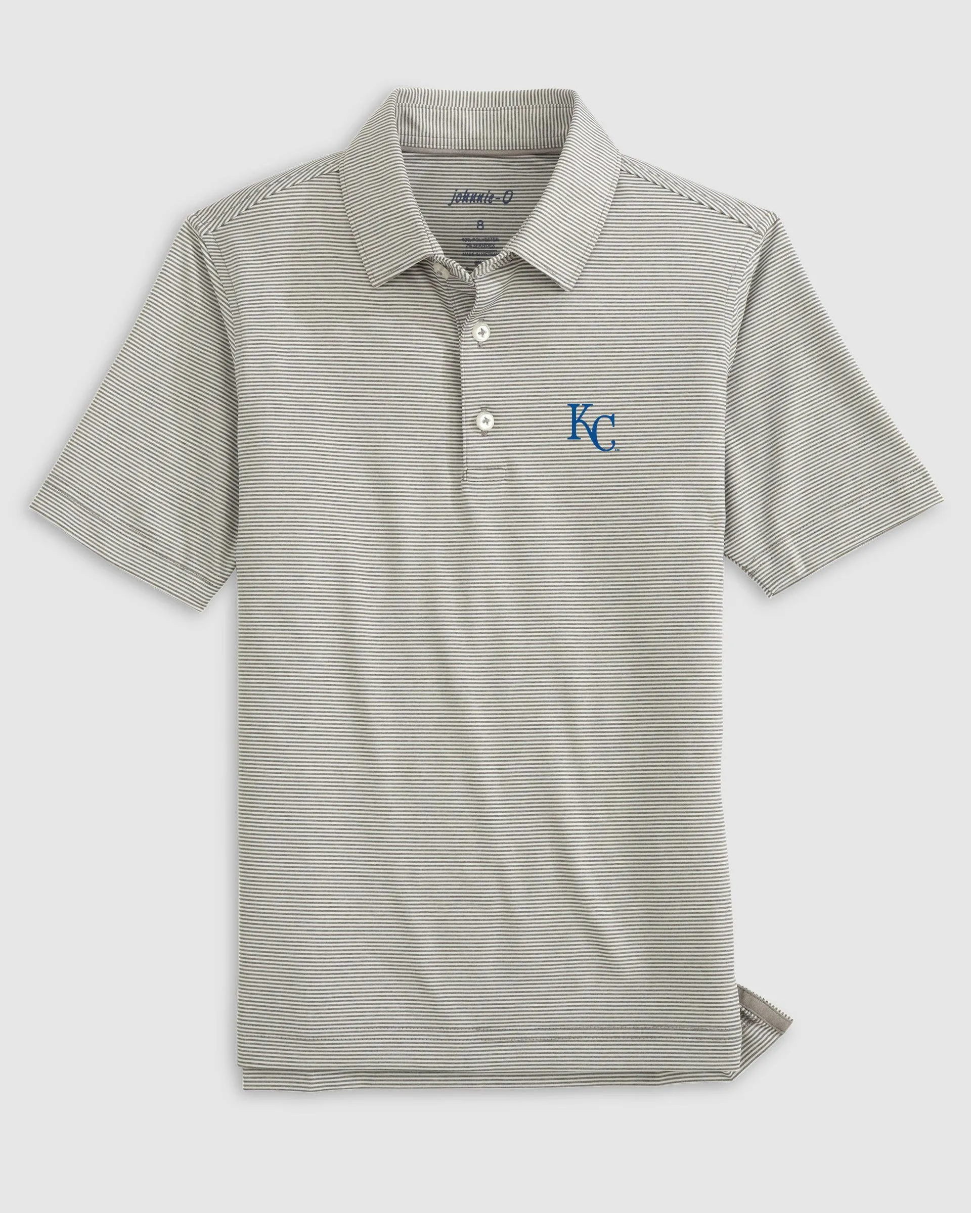 Kansas City Royals Lyndonn Jr. Striped Jersey Performance Polo