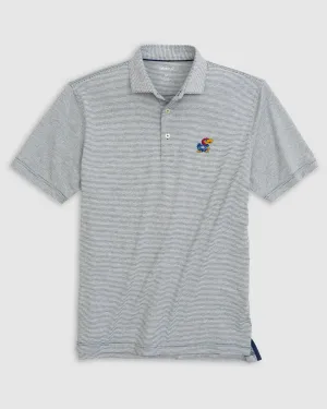 Kansas Lyndonn Striped Jersey Performance Polo