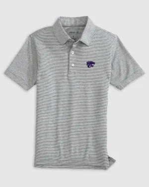 Kansas State Lyndonn Jr. Striped Jersey Performance Polo