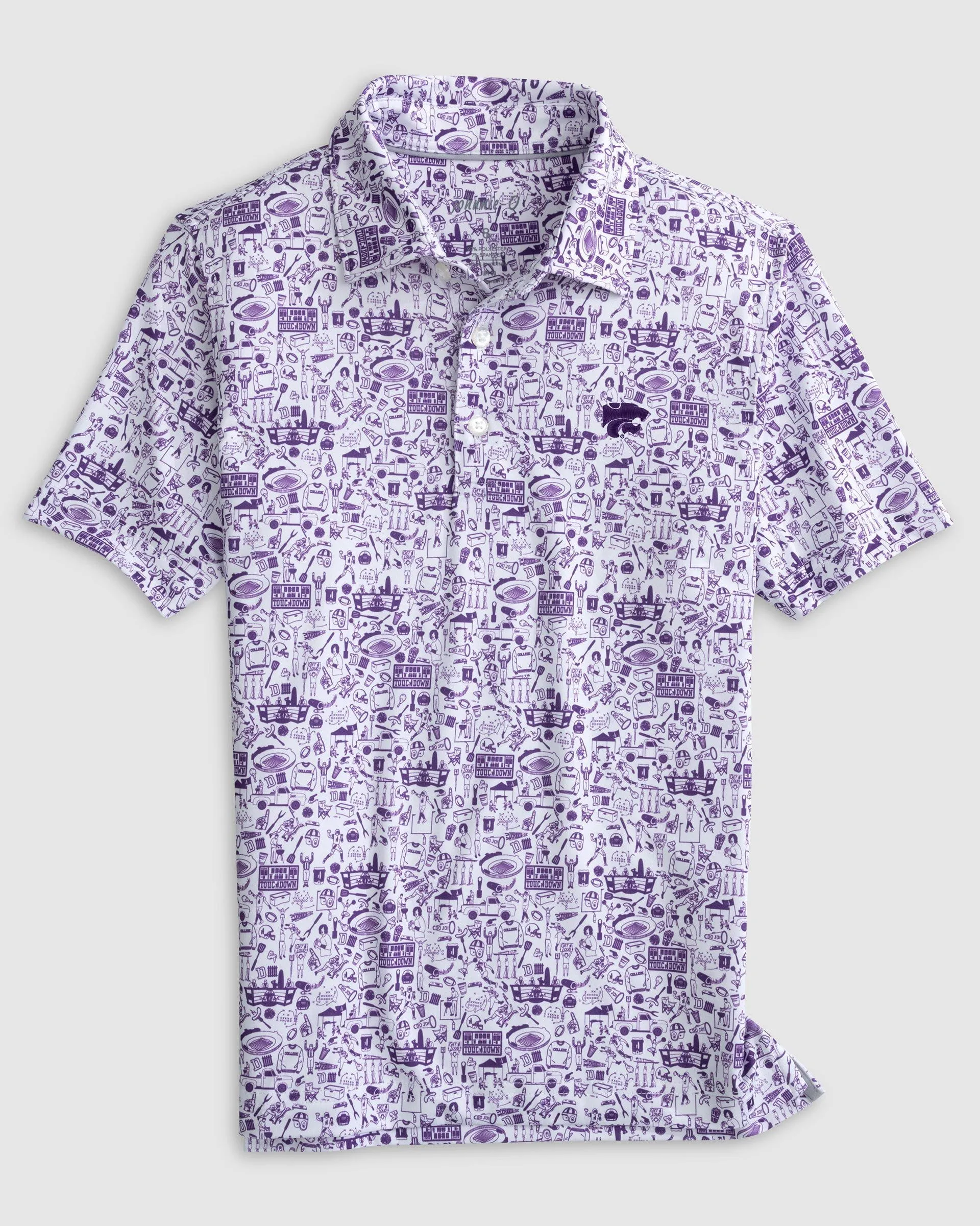 Kansas State Tailgater 2.0 Jr. Printed Jersey Performance Polo