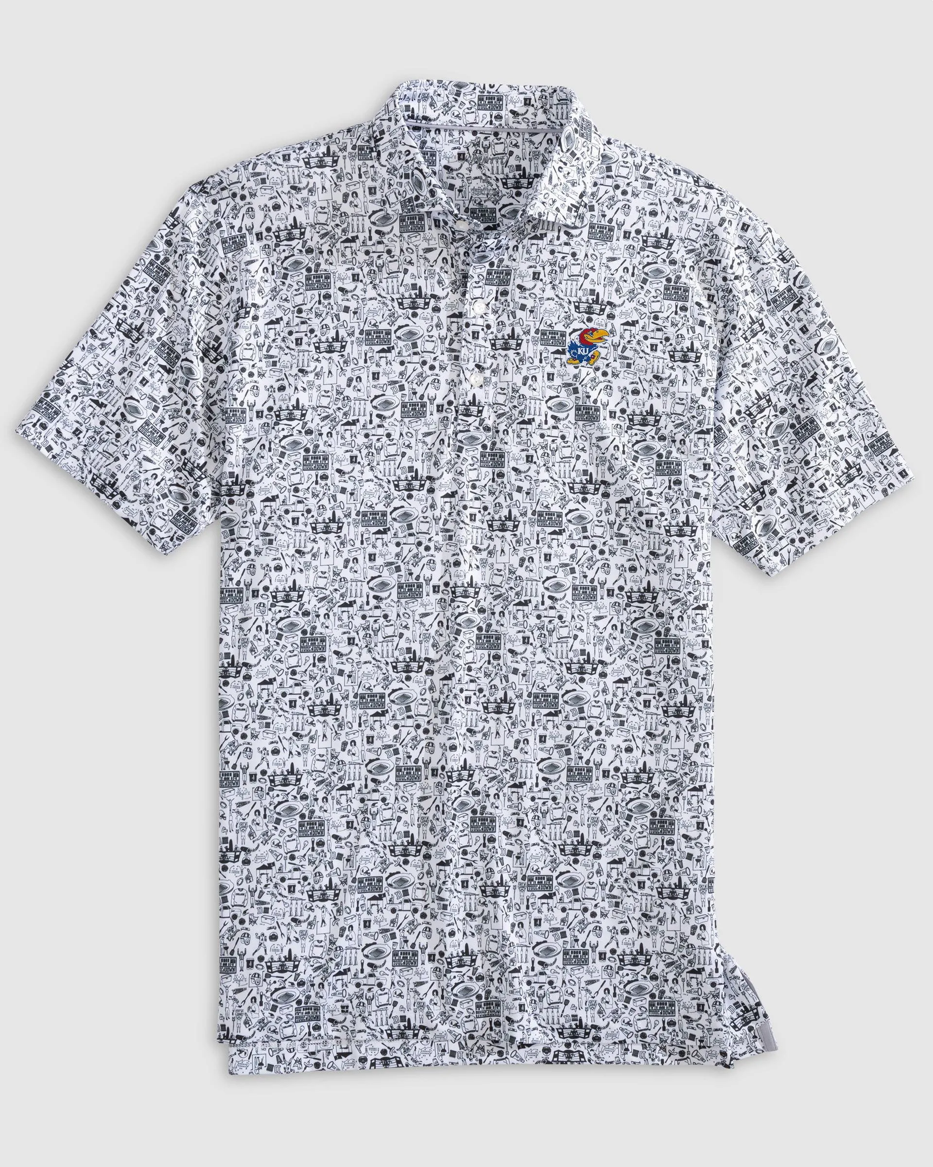 Kansas Tailgater 2.0 Printed Jersey Performance Polo