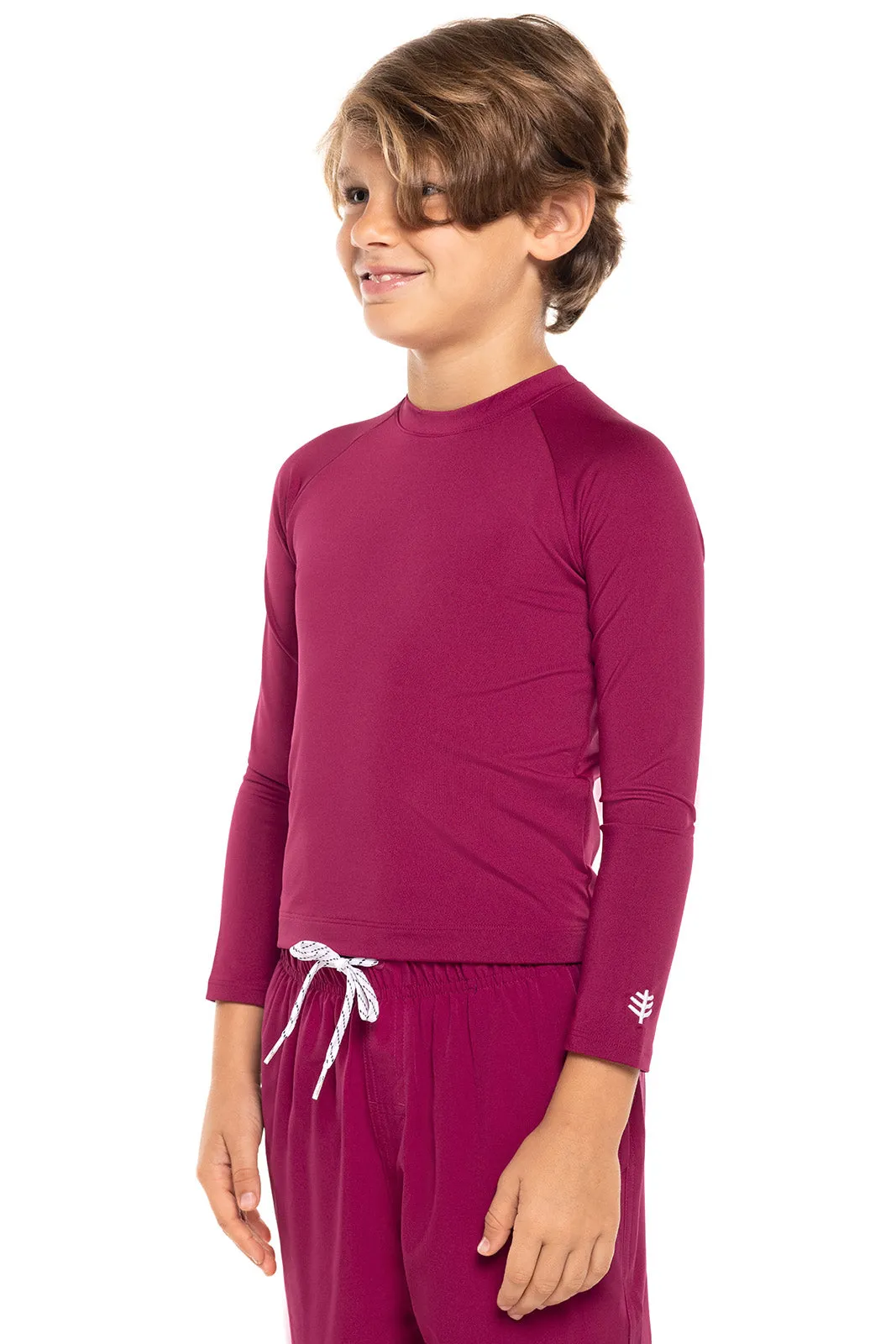Kid's Sandshark Long Sleeve Surf Shirt | Red Crush