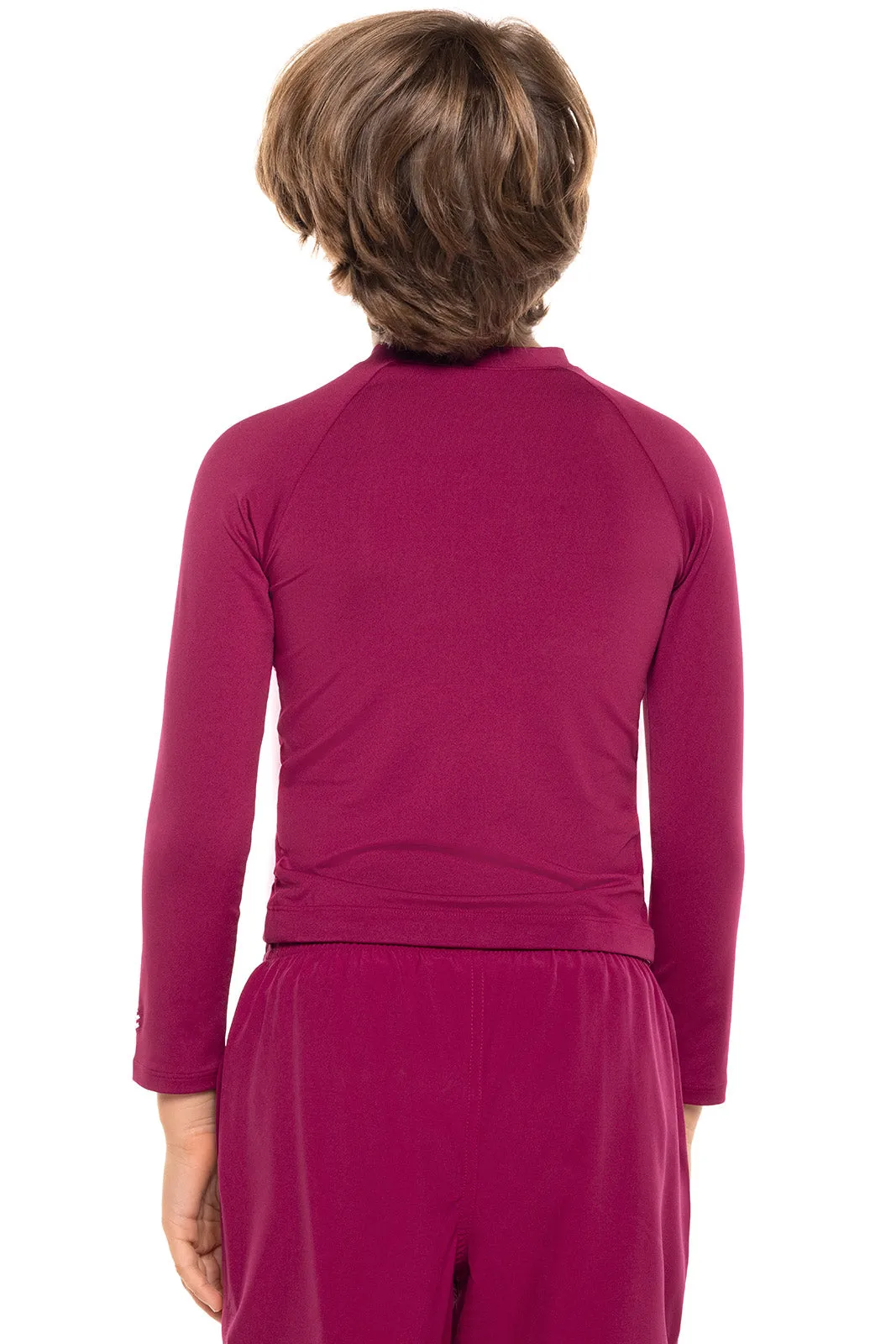 Kid's Sandshark Long Sleeve Surf Shirt | Red Crush