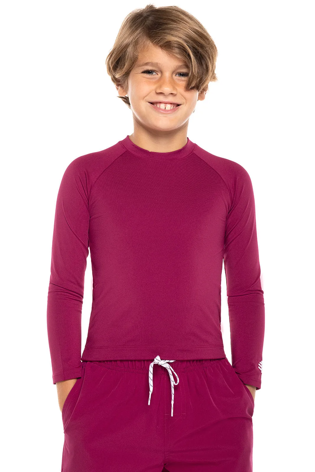 Kid's Sandshark Long Sleeve Surf Shirt | Red Crush