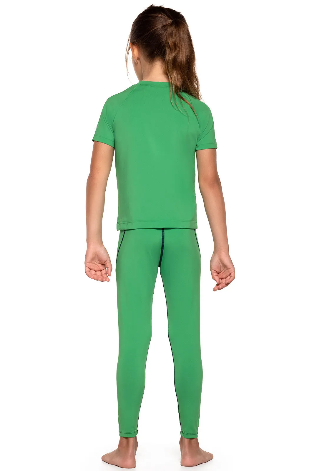 Kid's Sandshark Short Sleeve Surf Shirt | Palm Green