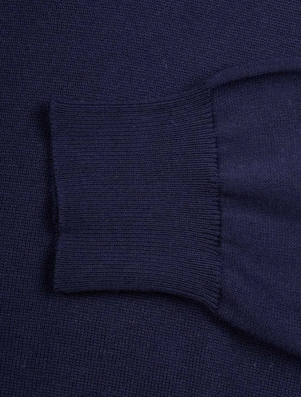 Longsleeve Polo Neck Top Navy