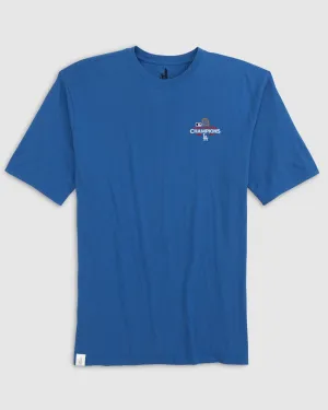 Los Angeles Dodgers Heathered Spencer T-Shirt - 2024 World Series Champions Logo