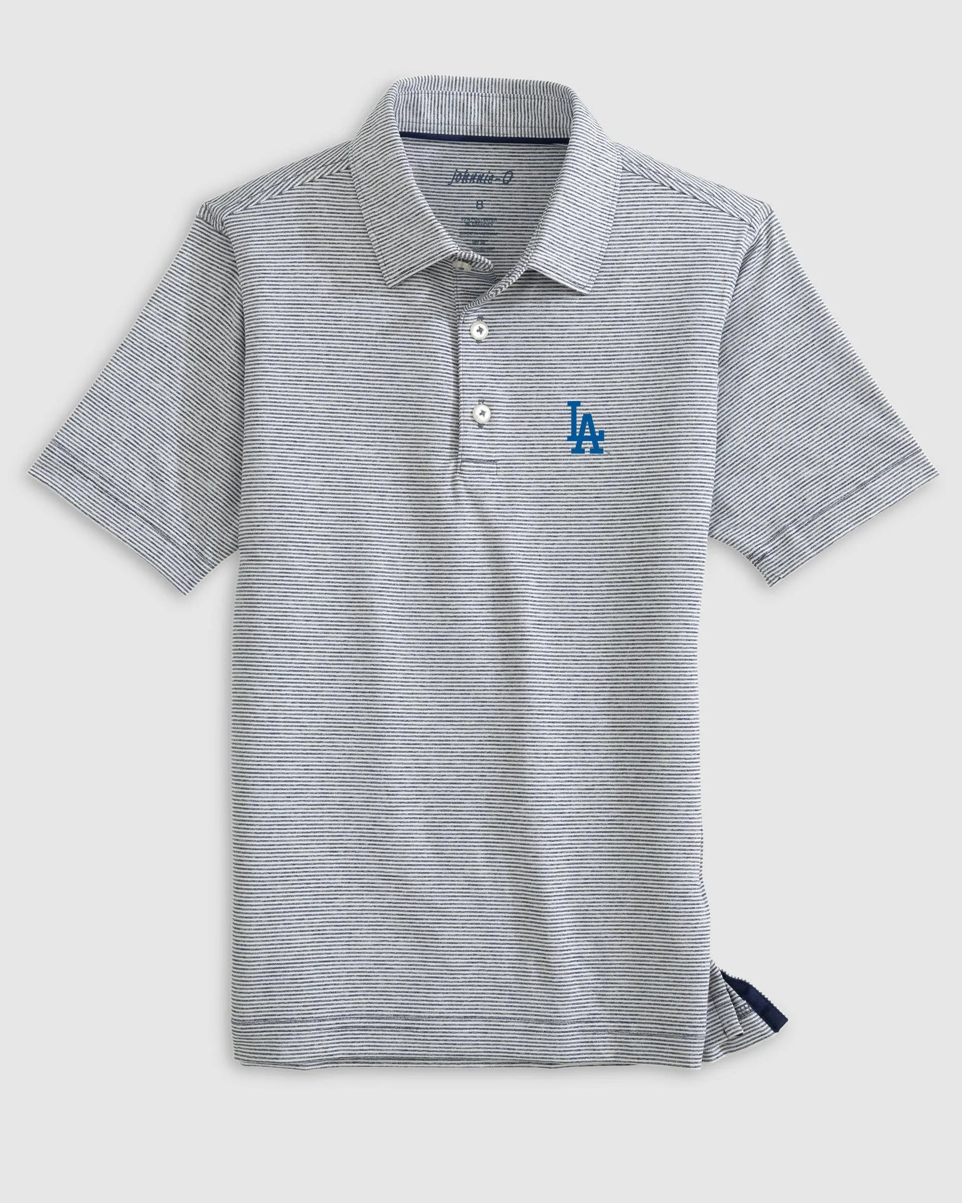 Los Angeles Dodgers Lyndonn Jr. Striped Jersey Performance Polo