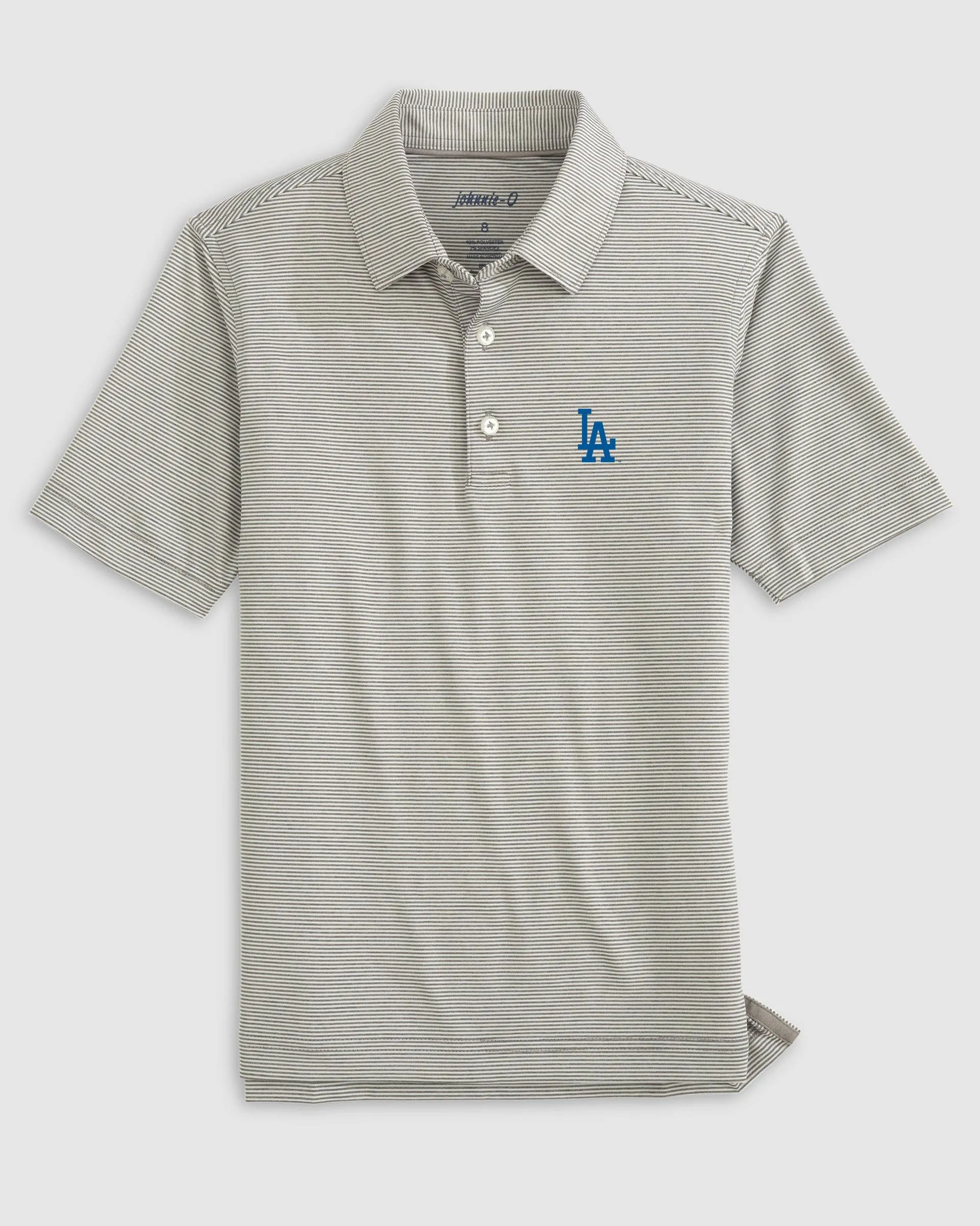 Los Angeles Dodgers Lyndonn Jr. Striped Jersey Performance Polo