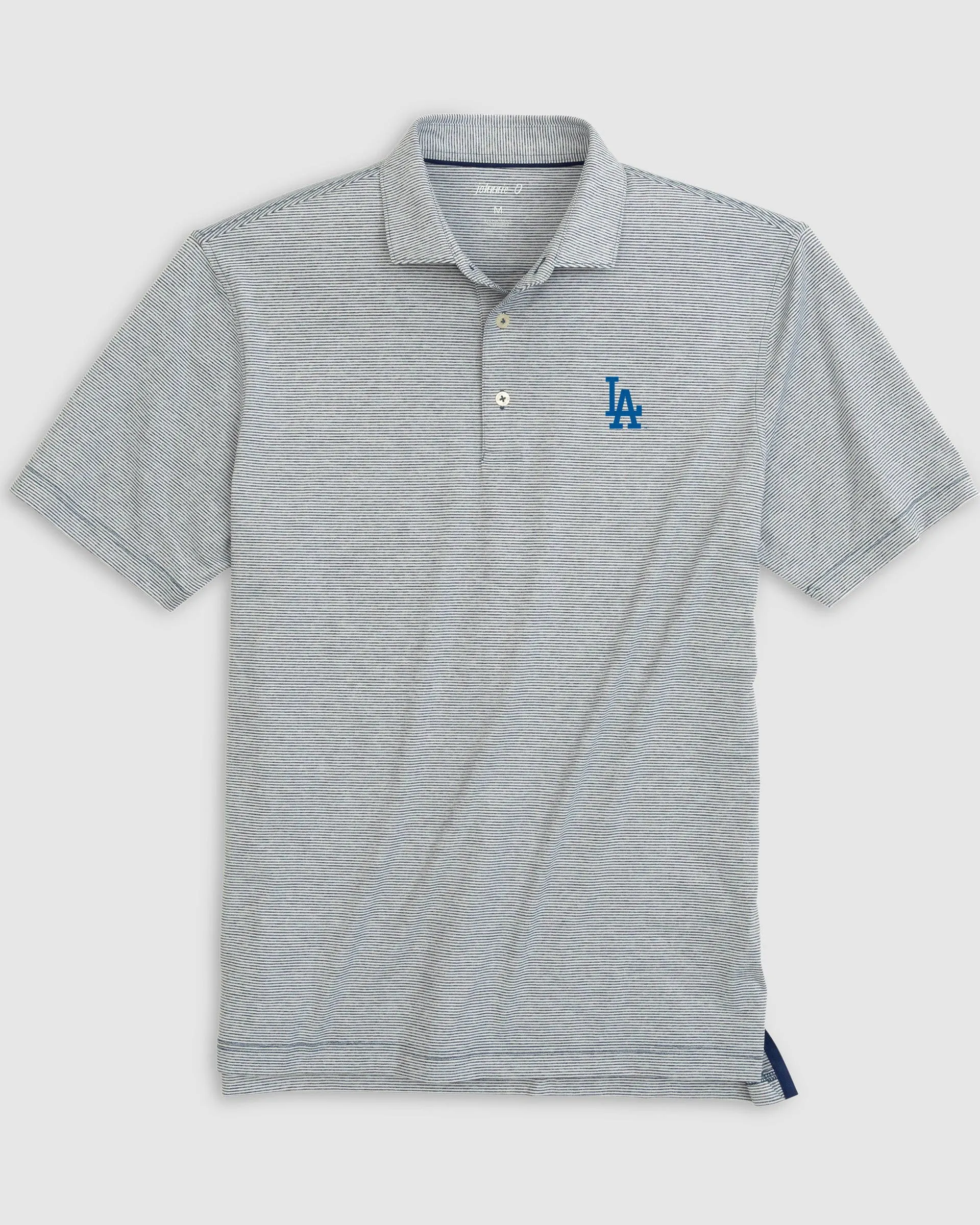 Los Angeles Dodgers Lyndonn Striped Jersey Performance Polo