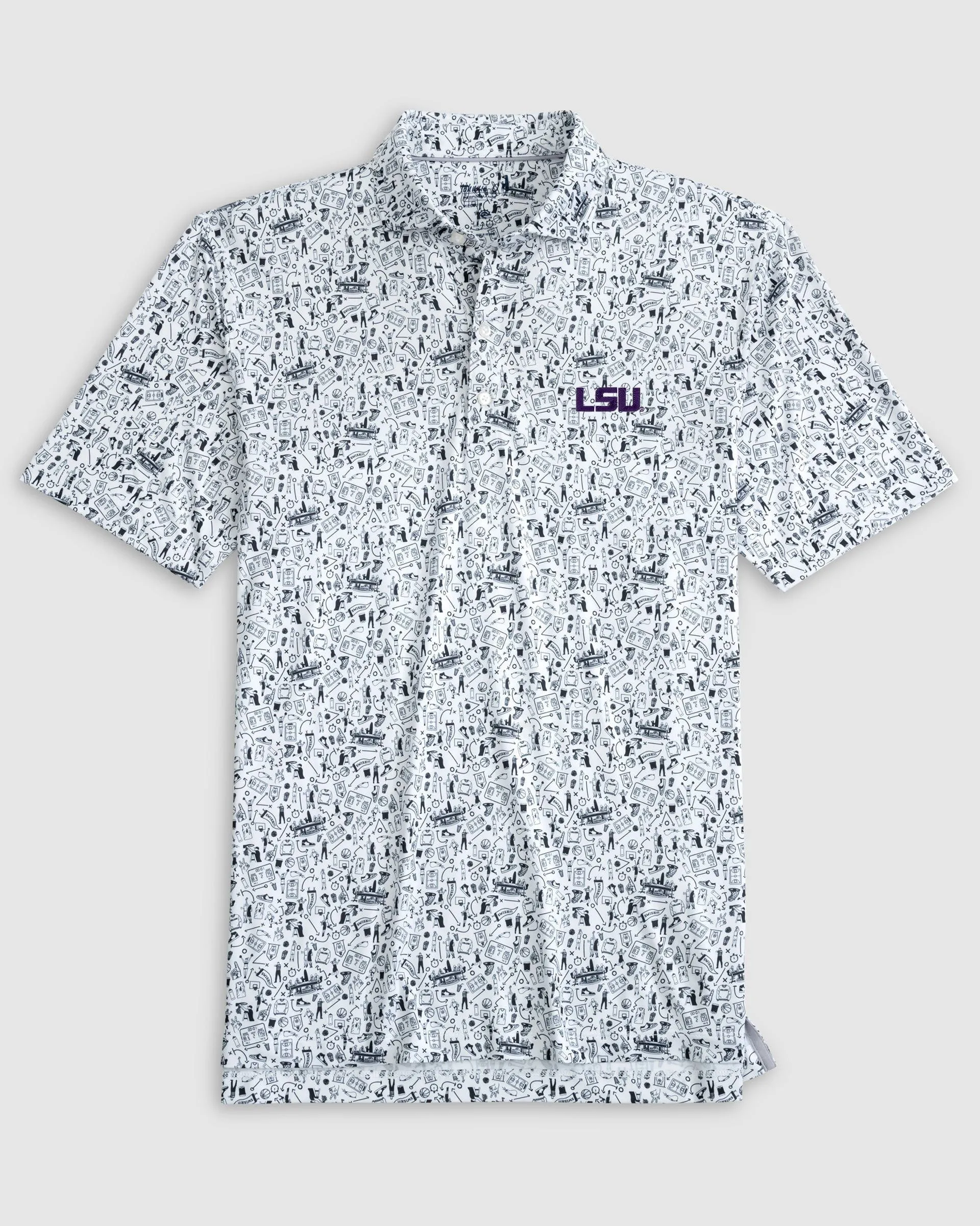 Louisiana State Hoop There It Is Performance Jersey Polo