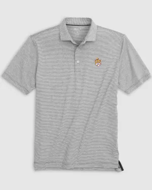 Louisiana State Lyndonn Striped Jersey Performance Polo - Vault Logo
