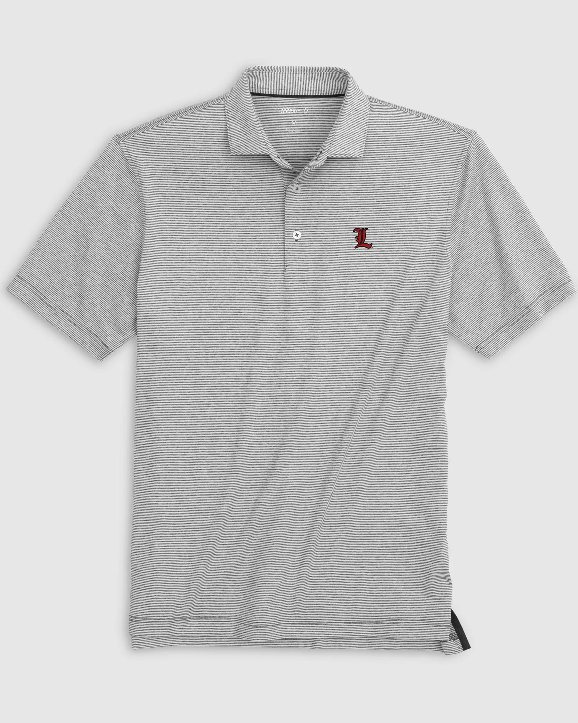Louisville Lyndonn Striped Jersey Performance Polo - L Logo