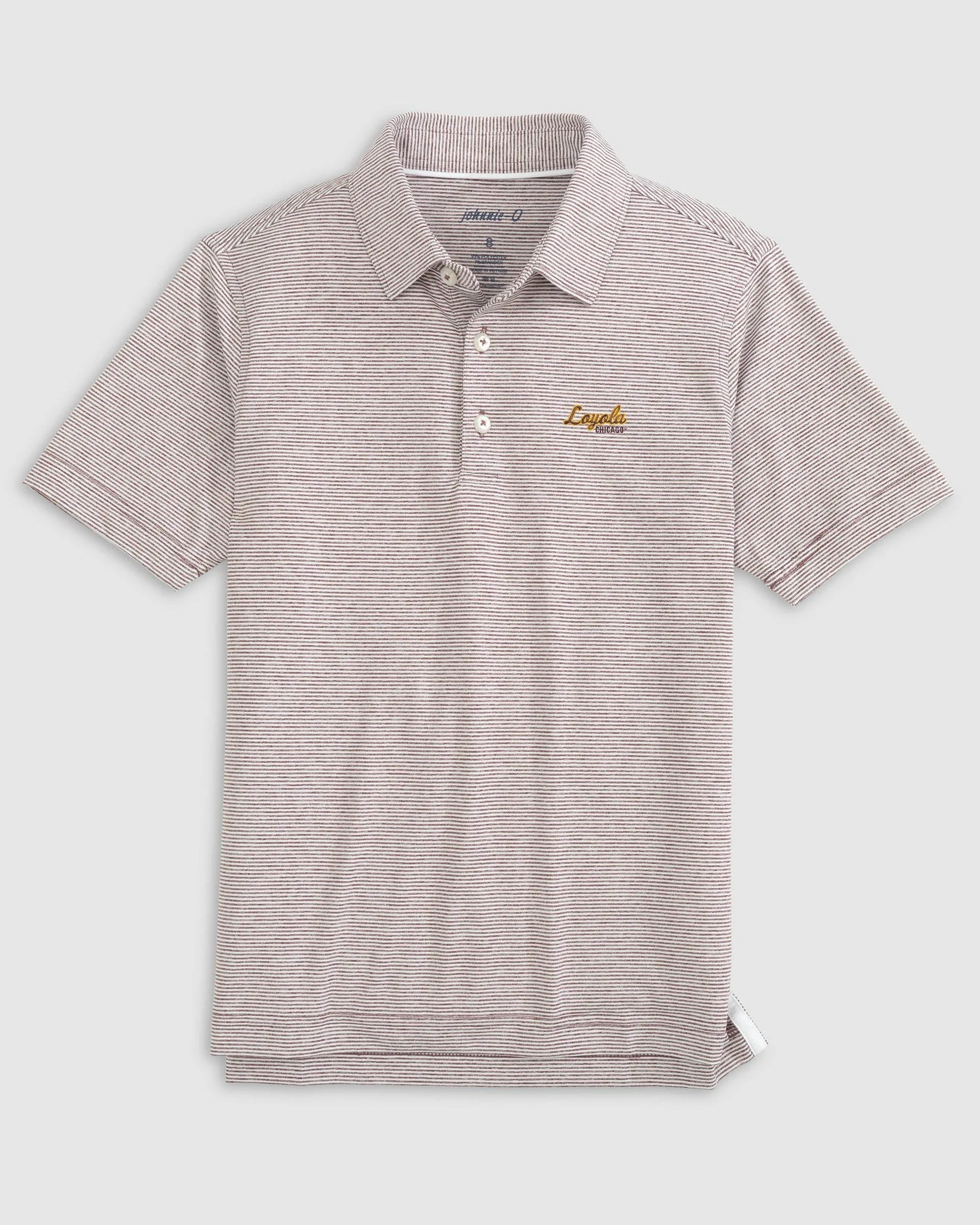 Loyola Chicago Lyndonn Jr. Striped Jersey Performance Polo