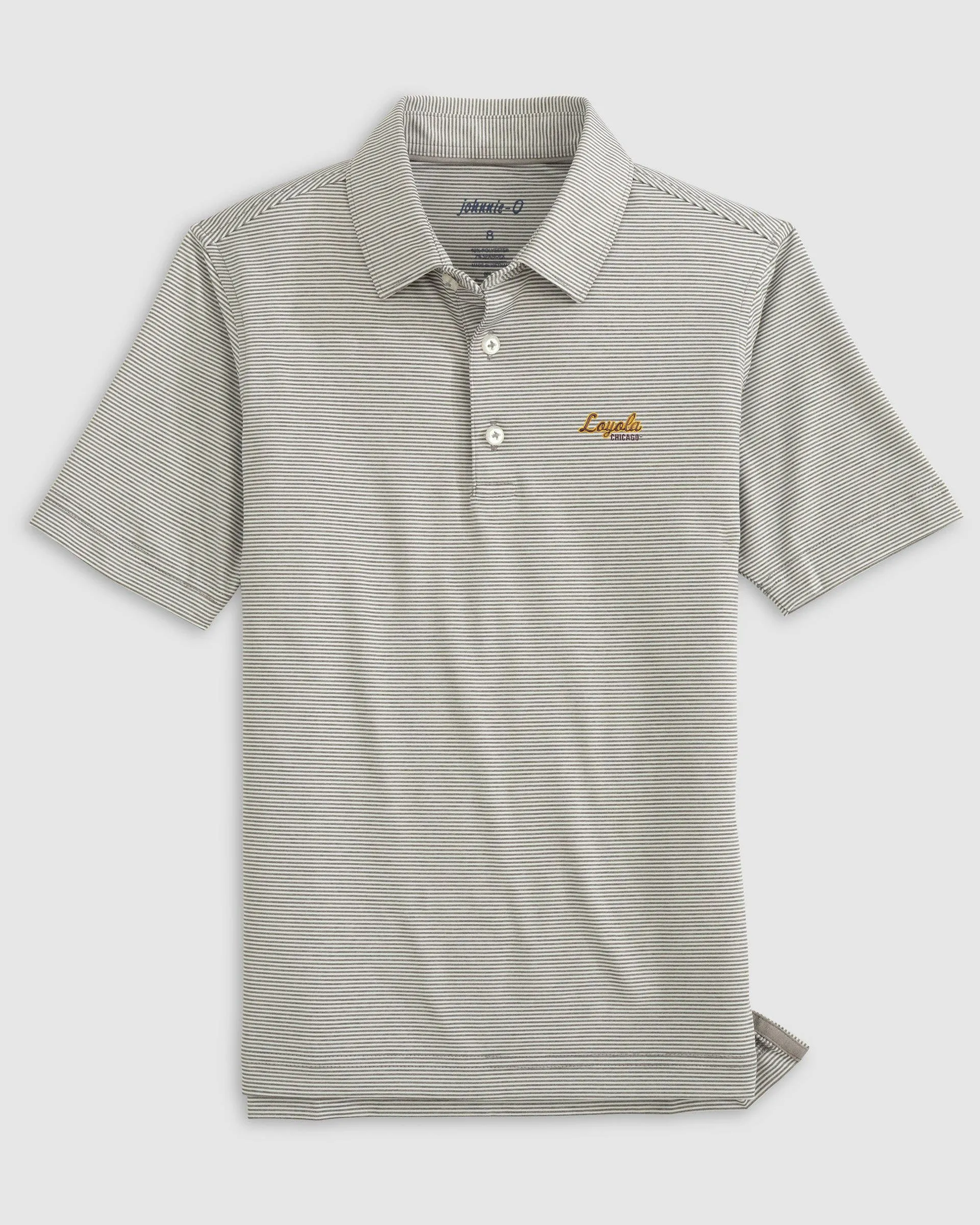Loyola Chicago Lyndonn Jr. Striped Jersey Performance Polo