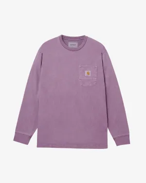L/S Work Pocket T-Shirt Vintage Violet/White