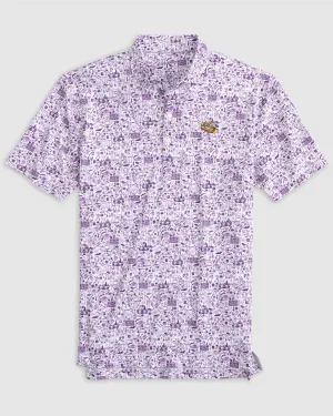 LSU Tailgater 2.0 Printed Jersey Performance Polo - Tiger Eye Logo